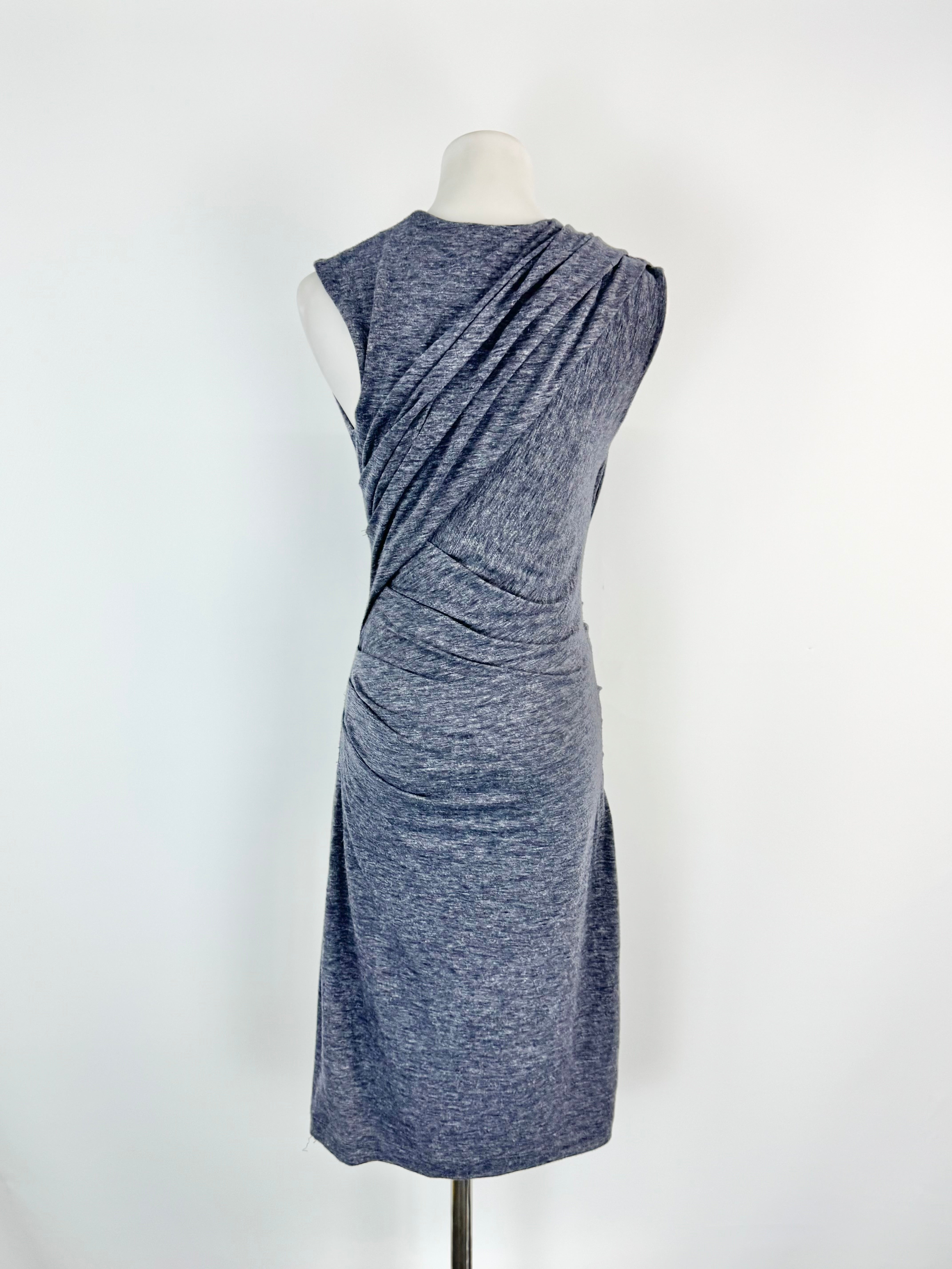 T by Alexander Wang Stone Blue Midi Dress - AU8/10