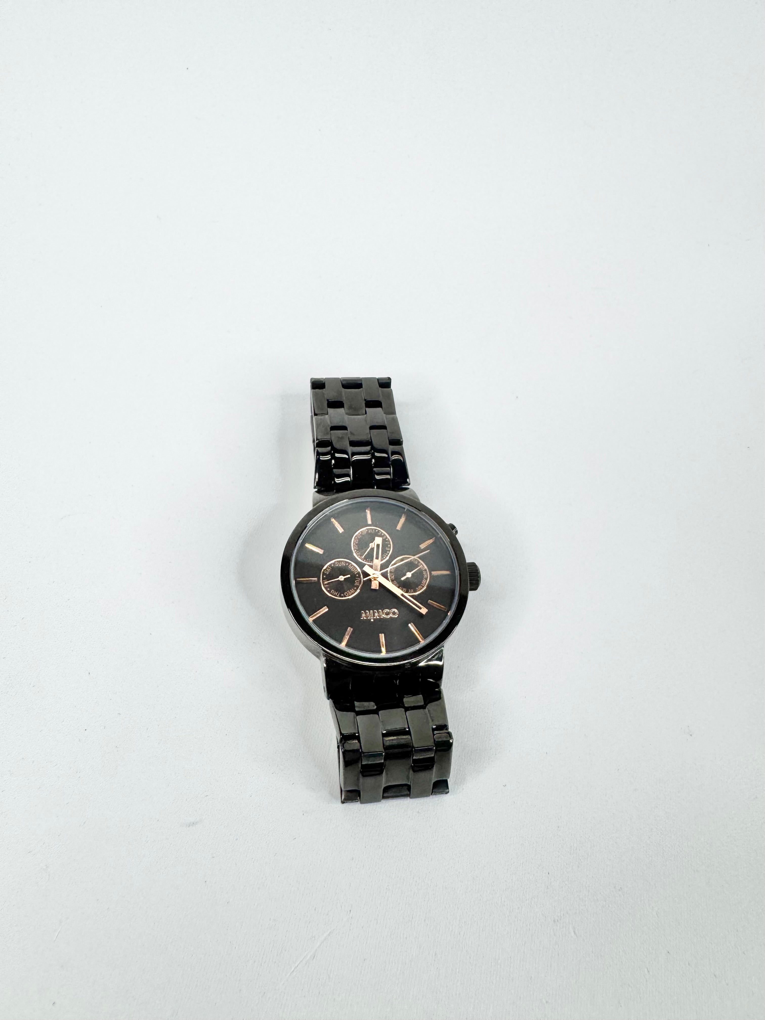 Mimco Black & Rose Gold Watch