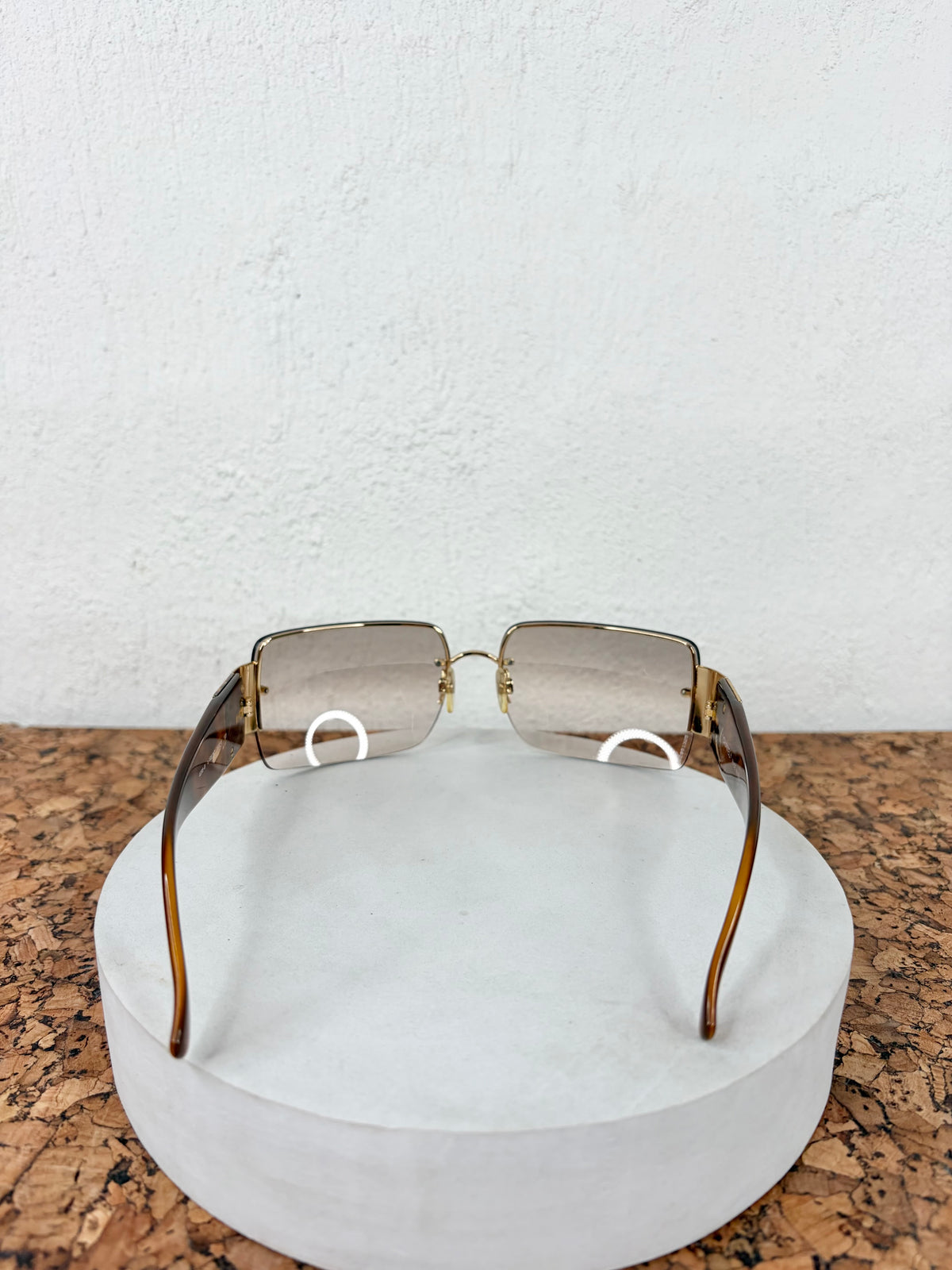 Chanel Frameless Tortoiseshell Resin & Swarovski Crystal 4095-B Sunglasses