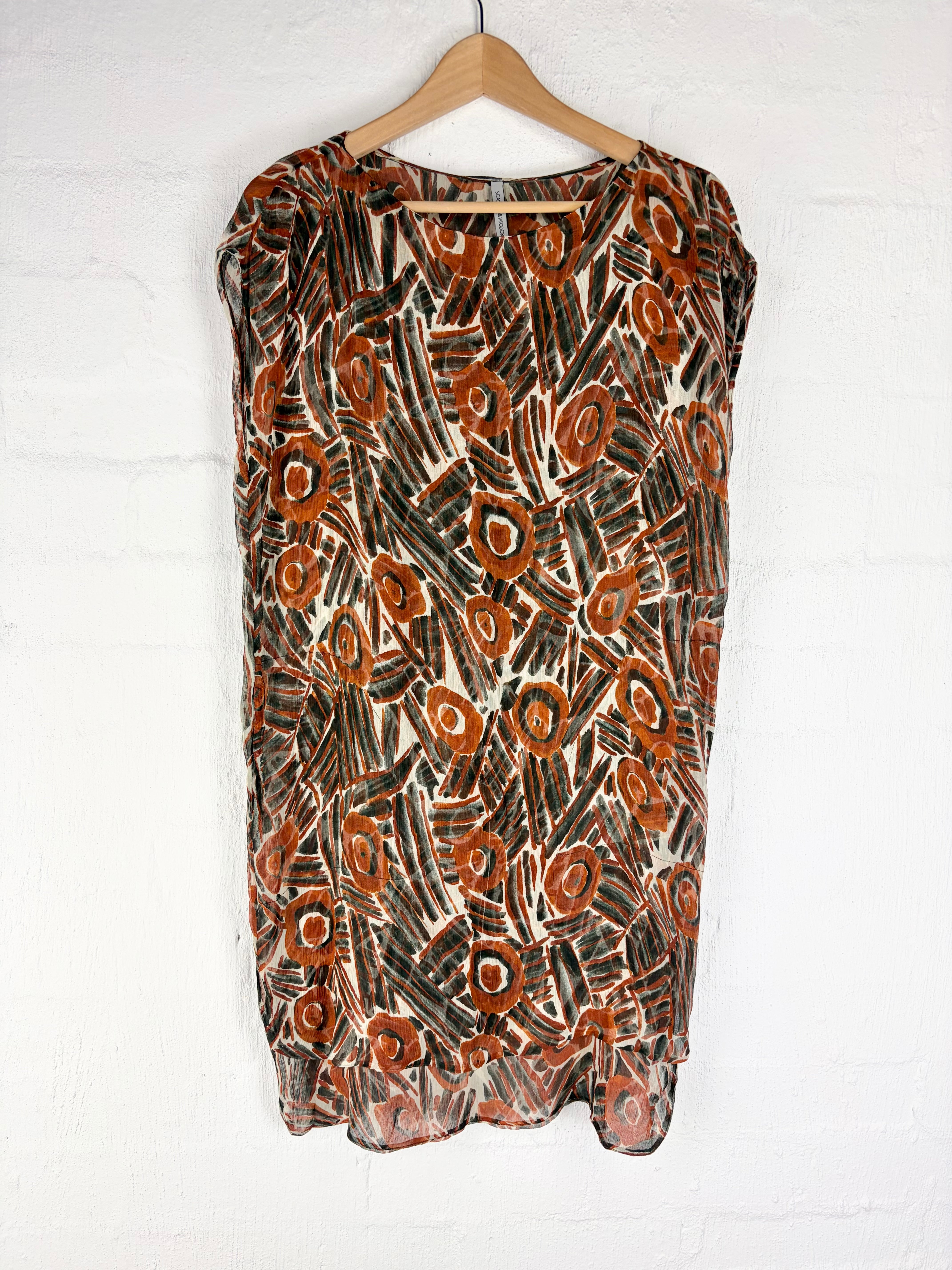 90s Scanlan Theodore Silk Patterned Tunic - AU10