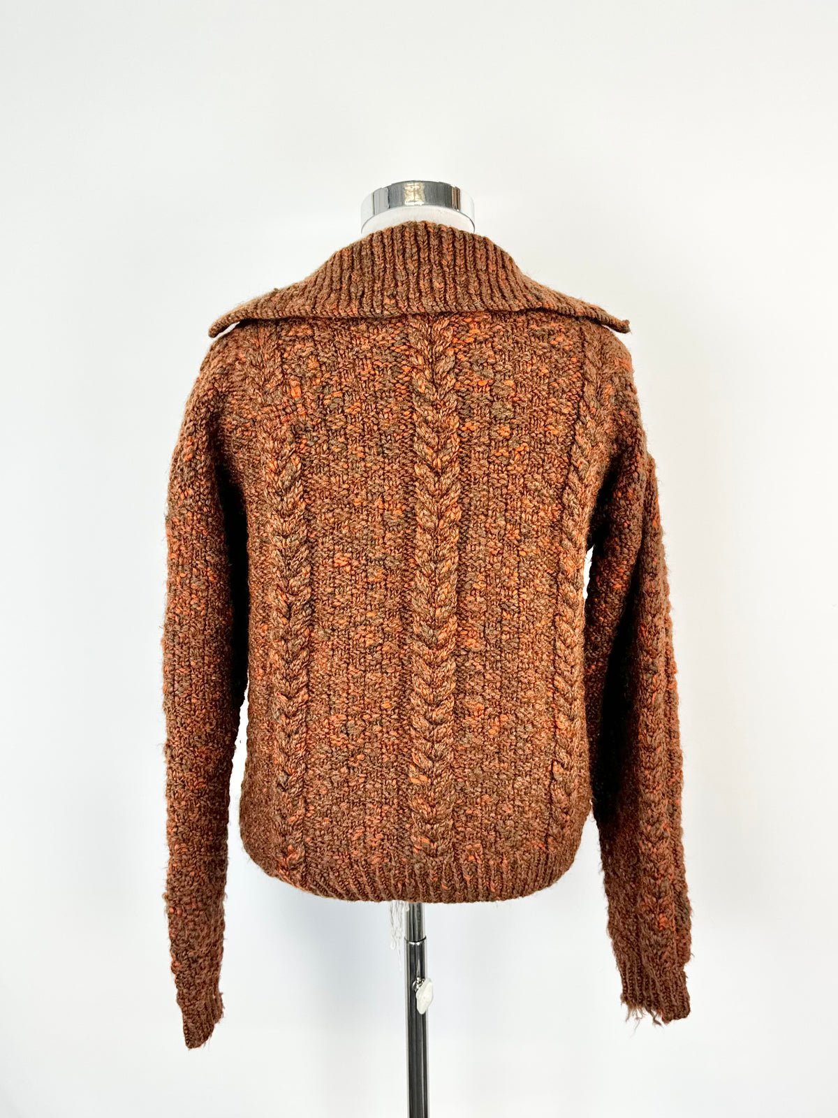 Vintage Autumn Orange Knitted Jumper - AU14