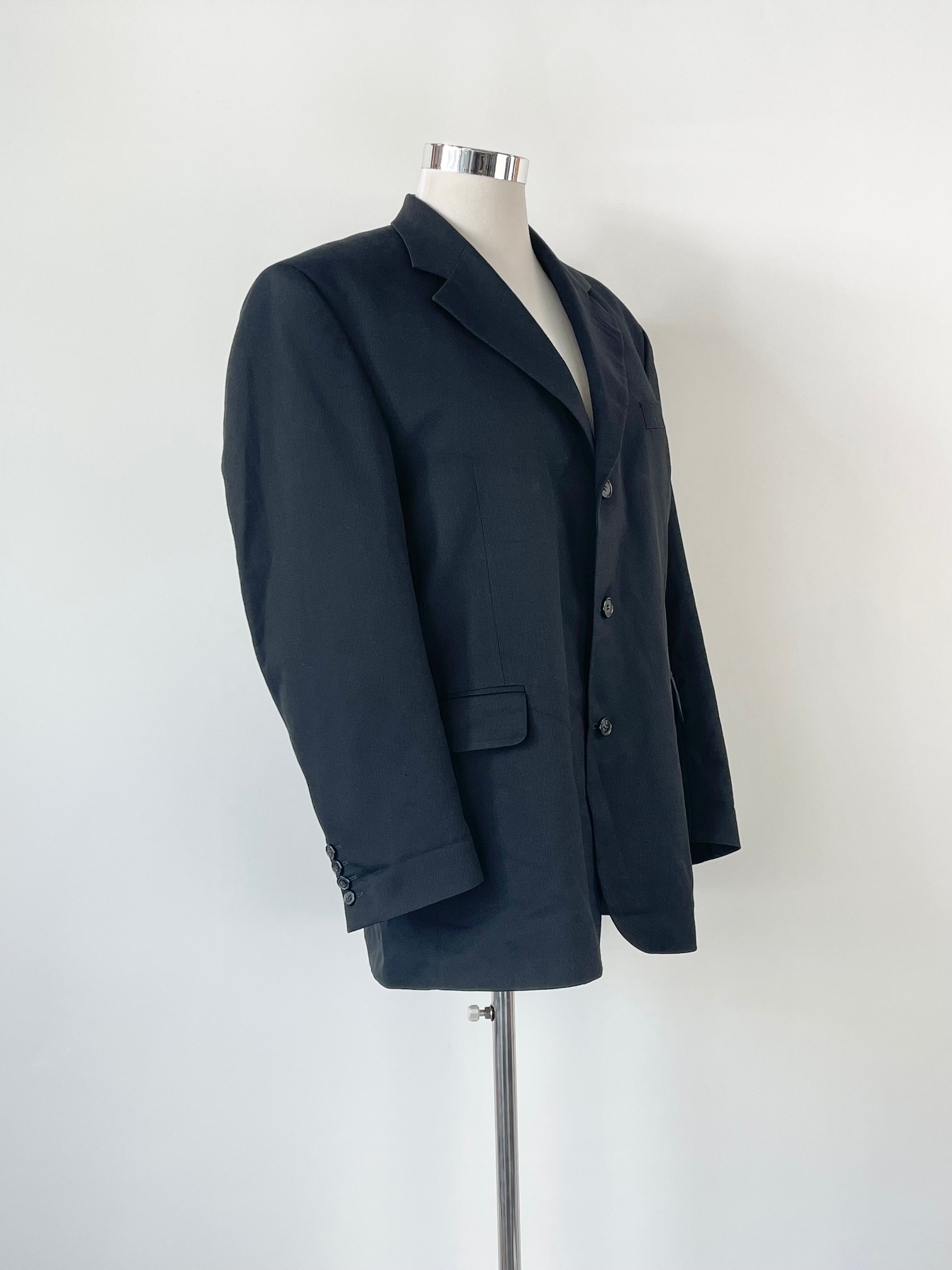 Vintage Yves Saint Laurent Menswear Wool Herringbone Blazer Size: 40R