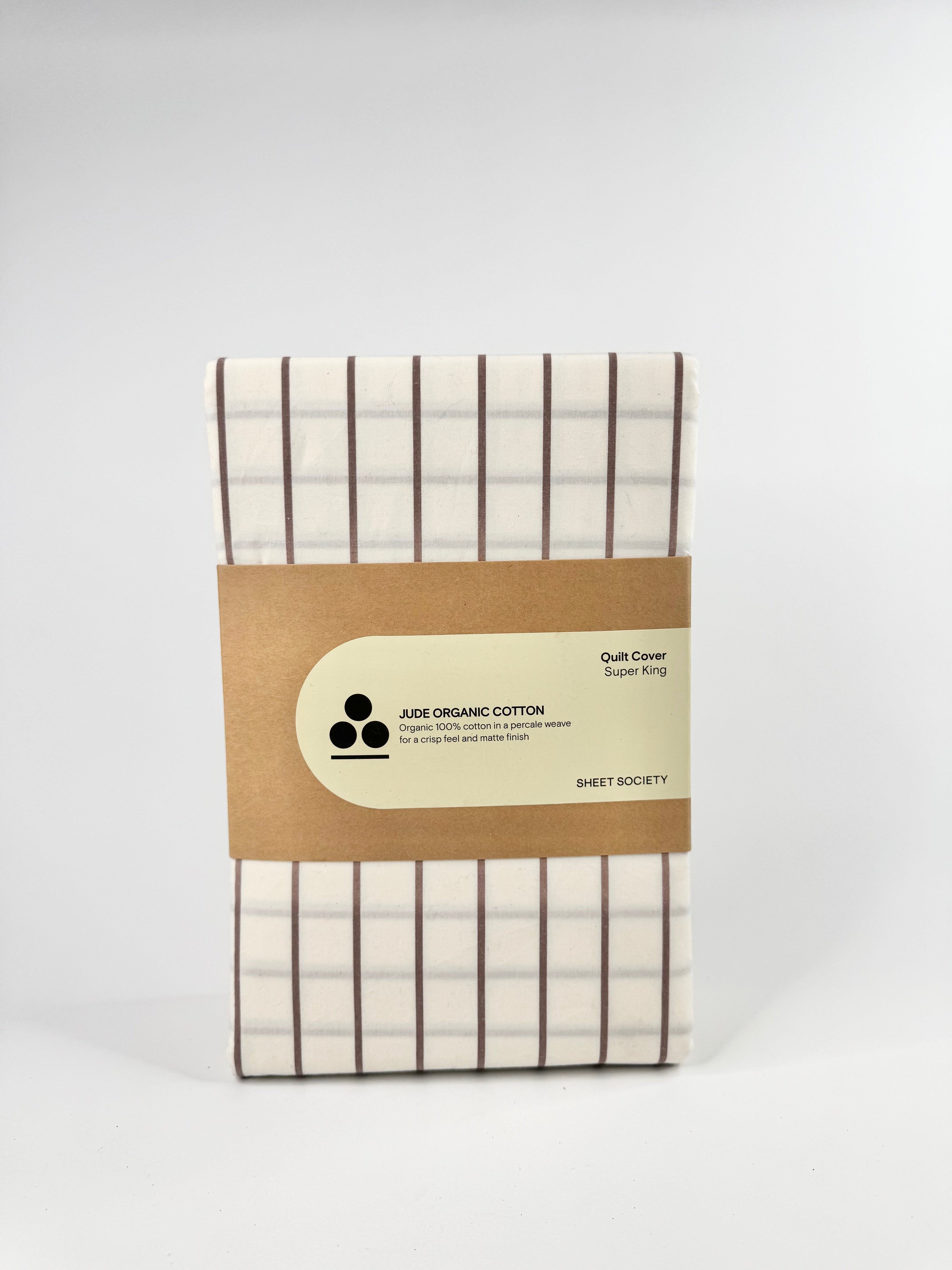 Sheet Society Jude Organic Cotton Super King Quilt Cover