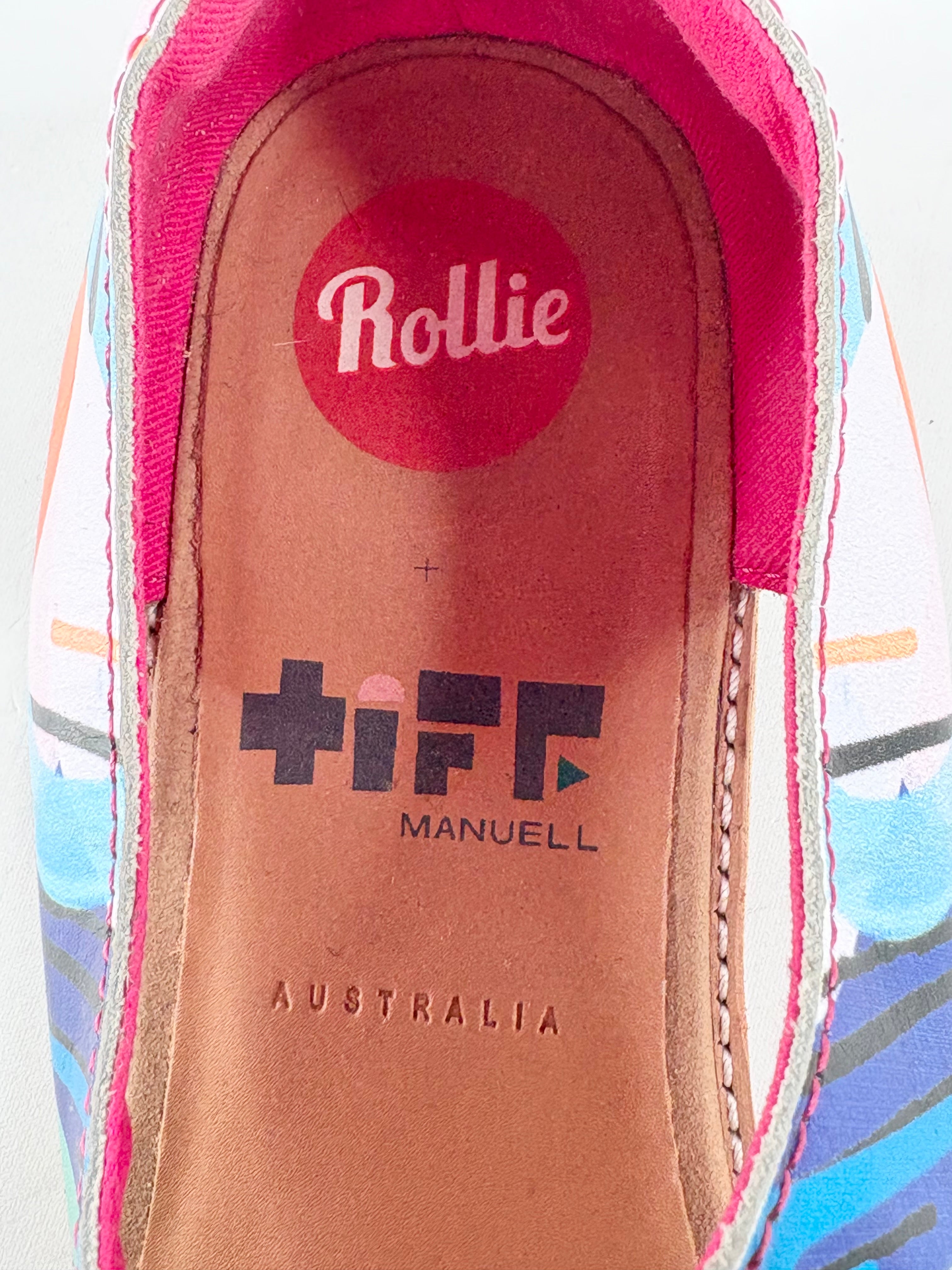 Rollie x Tiff Multicolour Leather 'Sidecut' Lace Ups - EU41