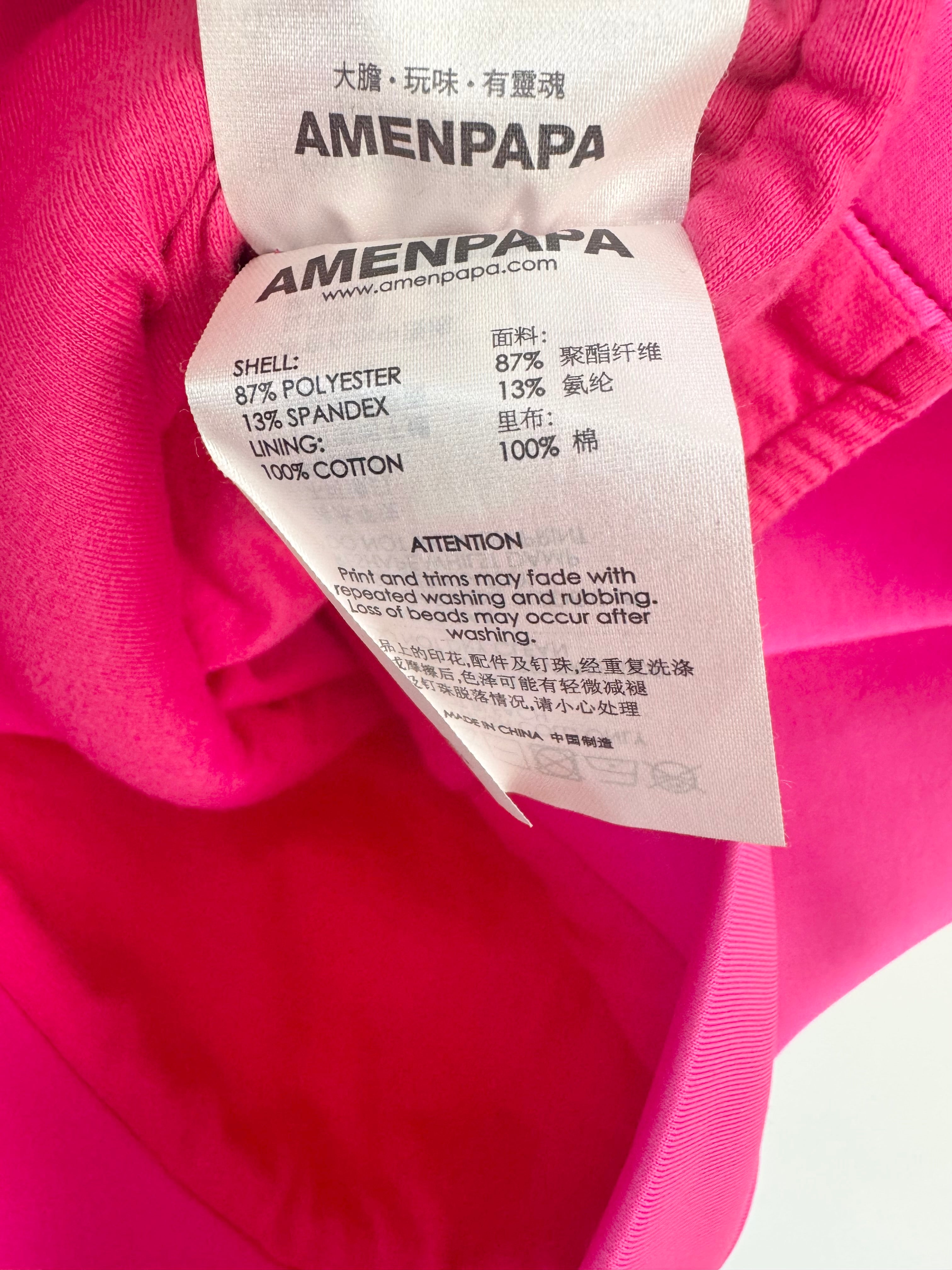 Amenpapa Hot Pink Angel Wing Neoprene Dress NWT - AU10