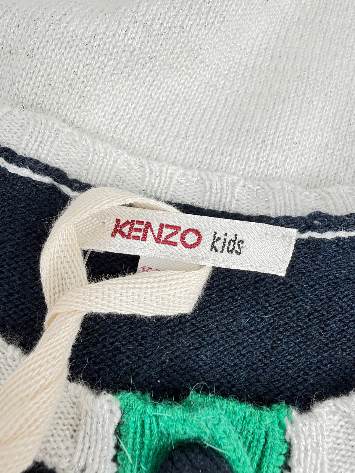 Kenzo Kids Navy & Blue Knitted Sweater - AU2/4