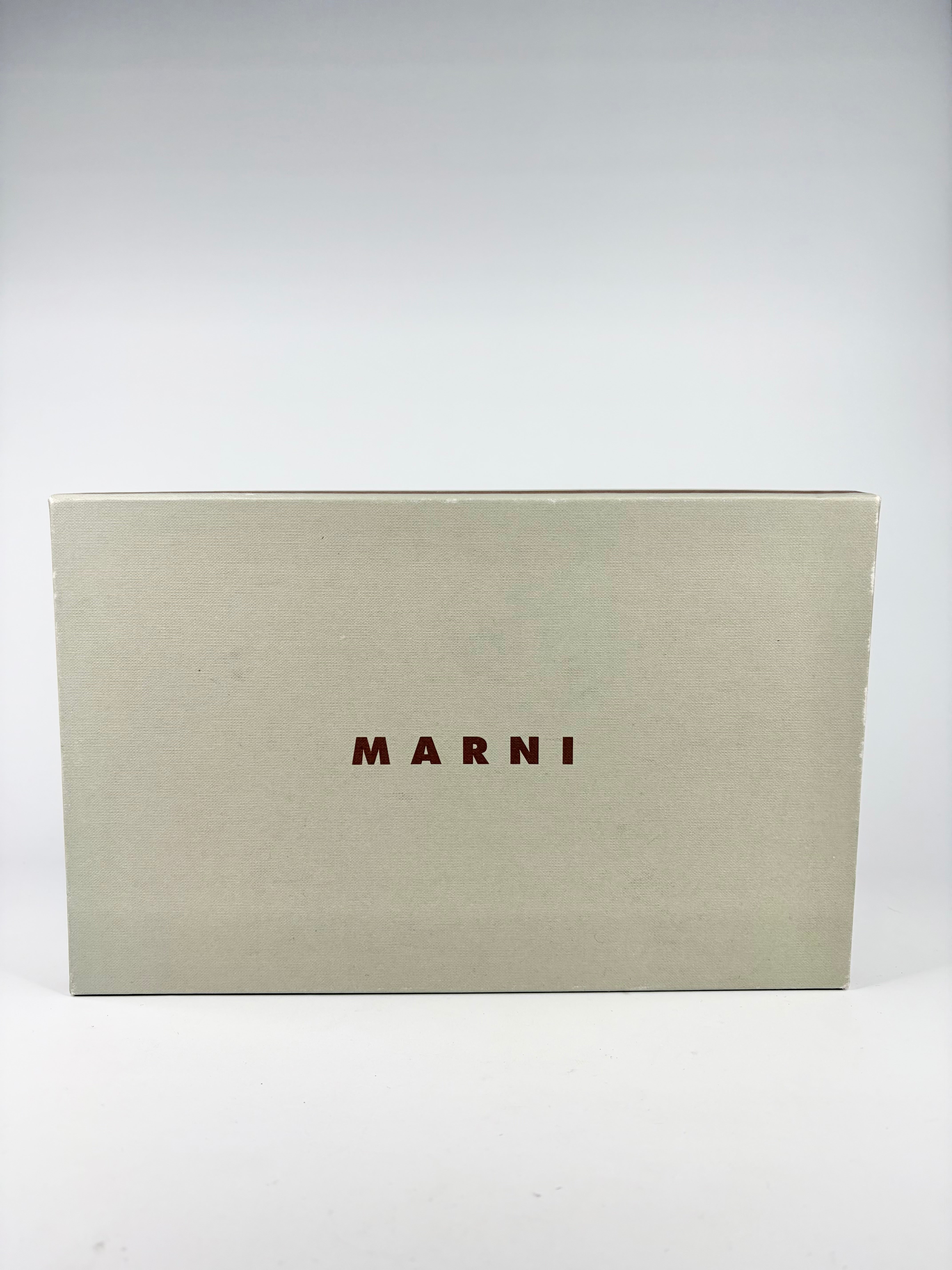 Marni Silver Glitter Open Toe Heels - EU39