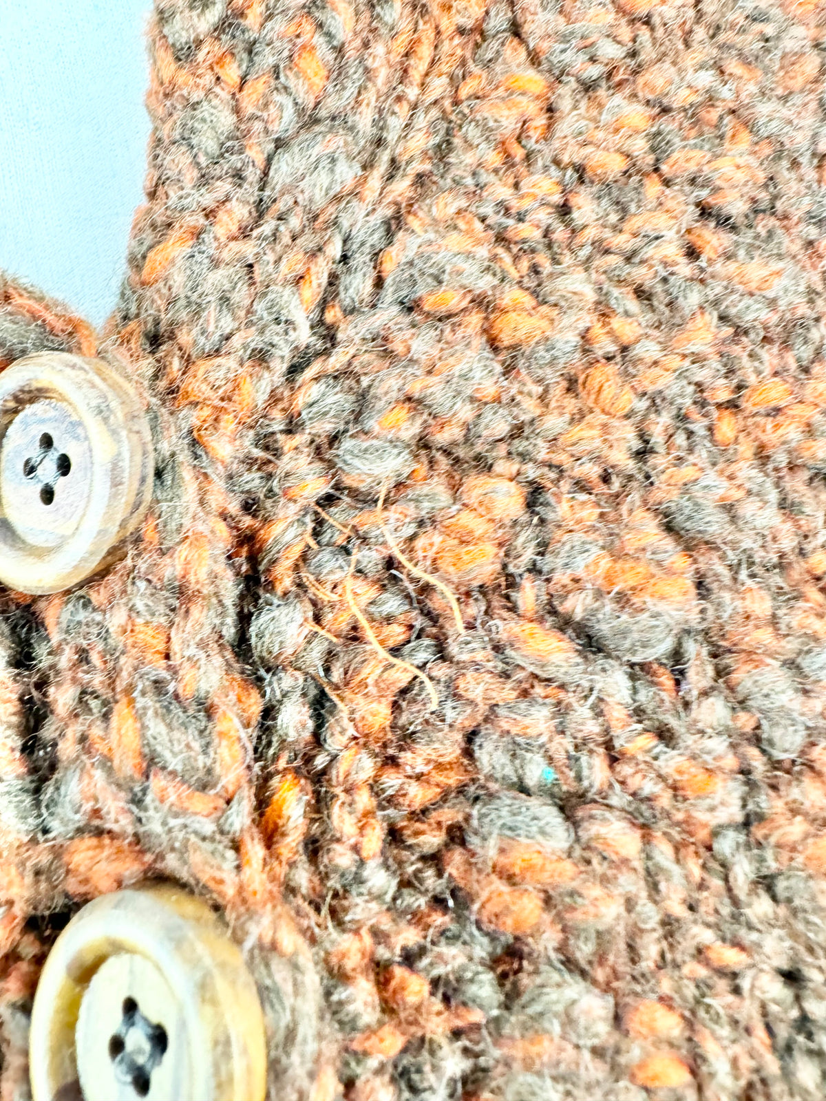 Vintage Autumn Orange Knitted Jumper - AU14