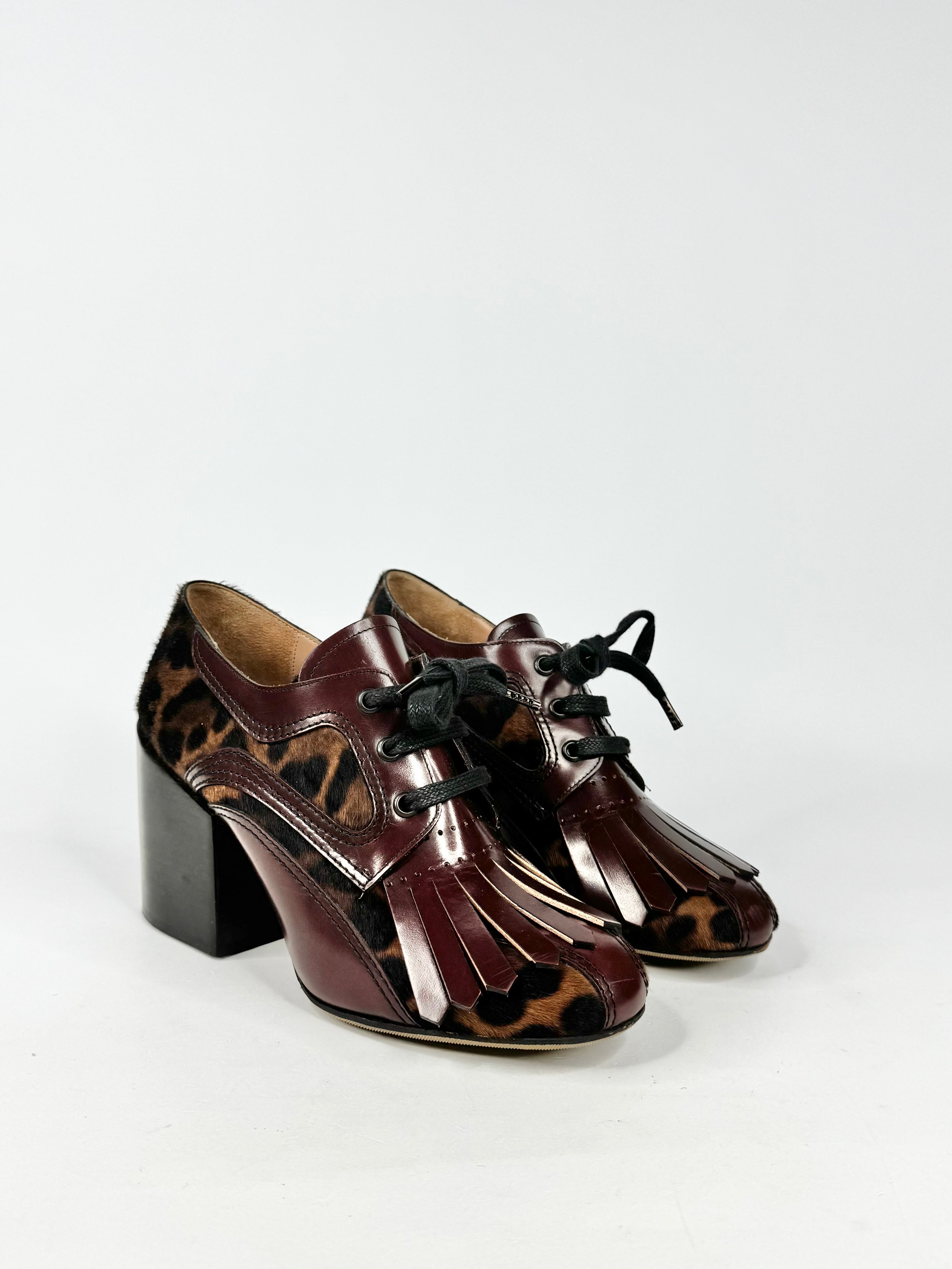 Dries van Noten Leopard Print Heeled Loafer - EU39.5