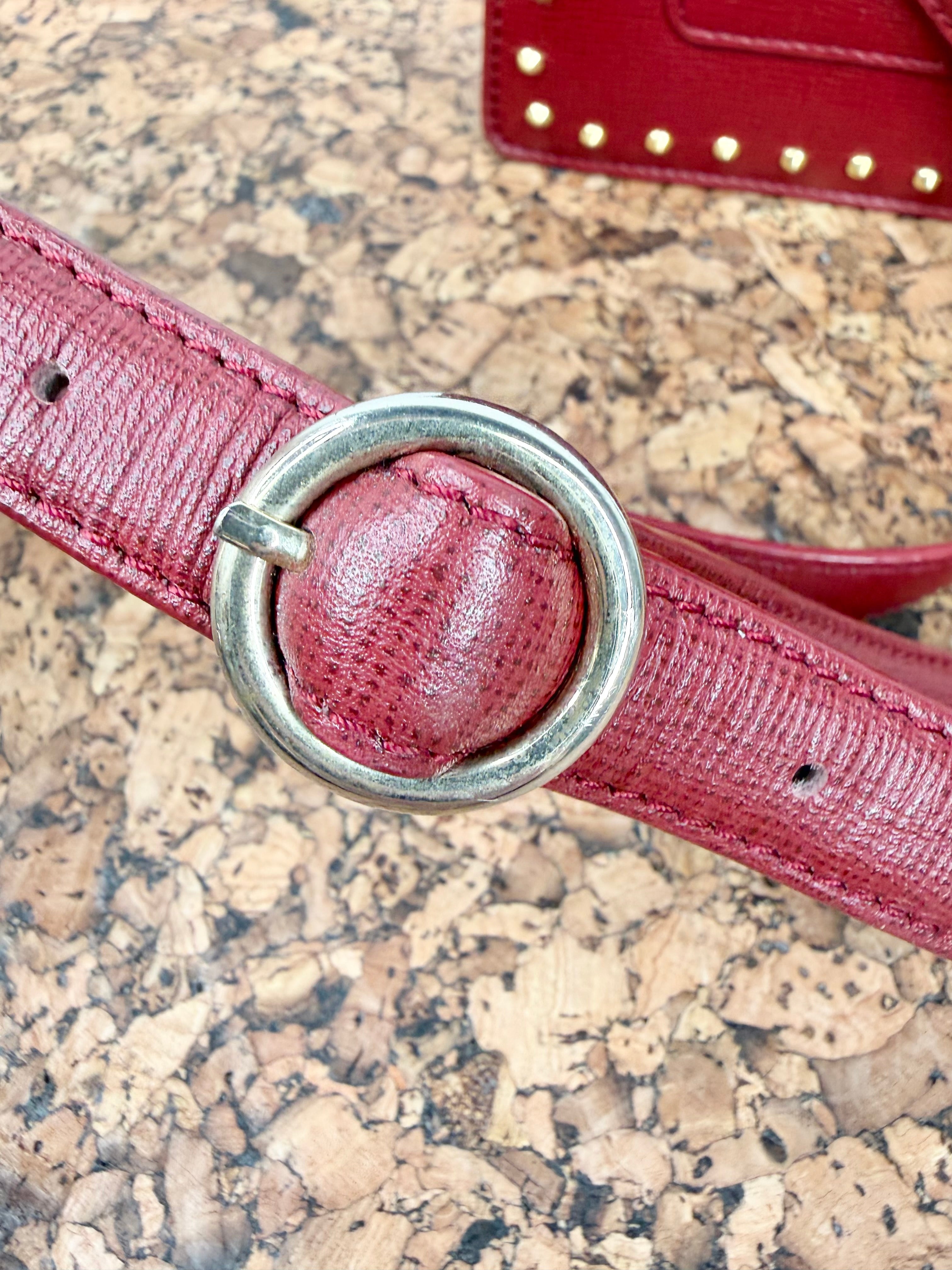 Scanlan Theodore Deep Red Studded Handbag