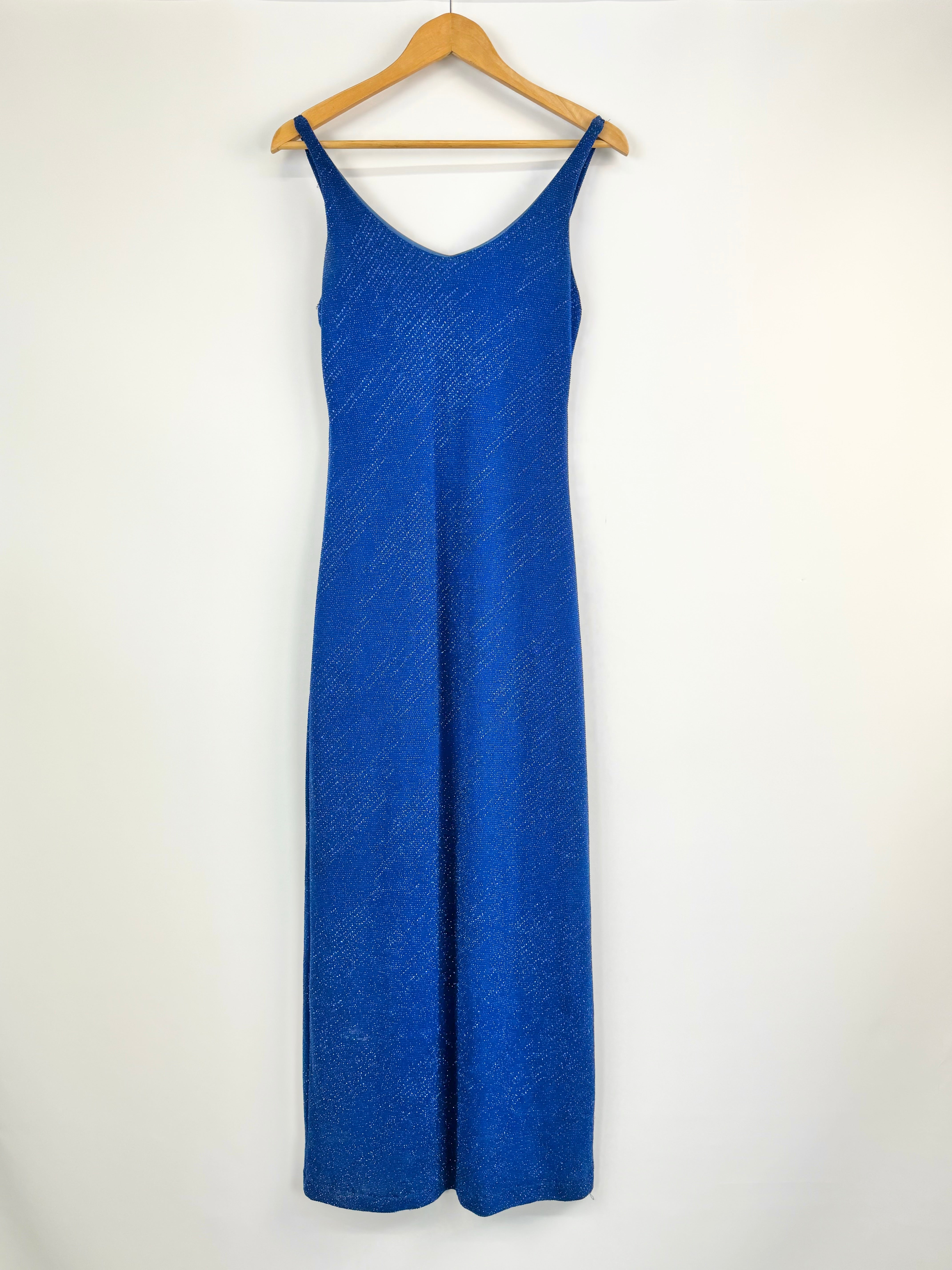 Syndicate Electric Blue Lurex Dress - AU10/12