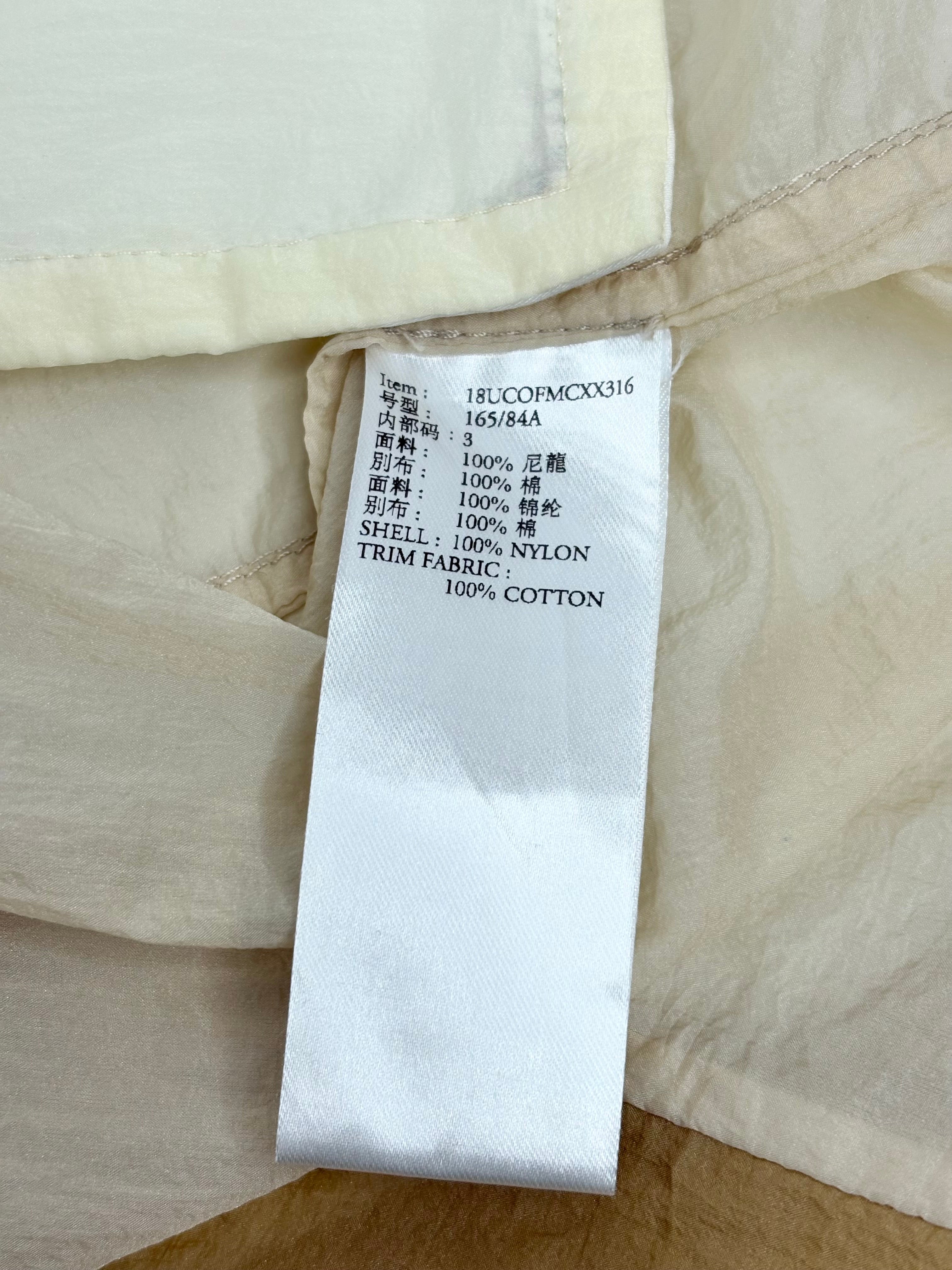 Initial Fashion Sheer Beige Nylon Coat - AU12