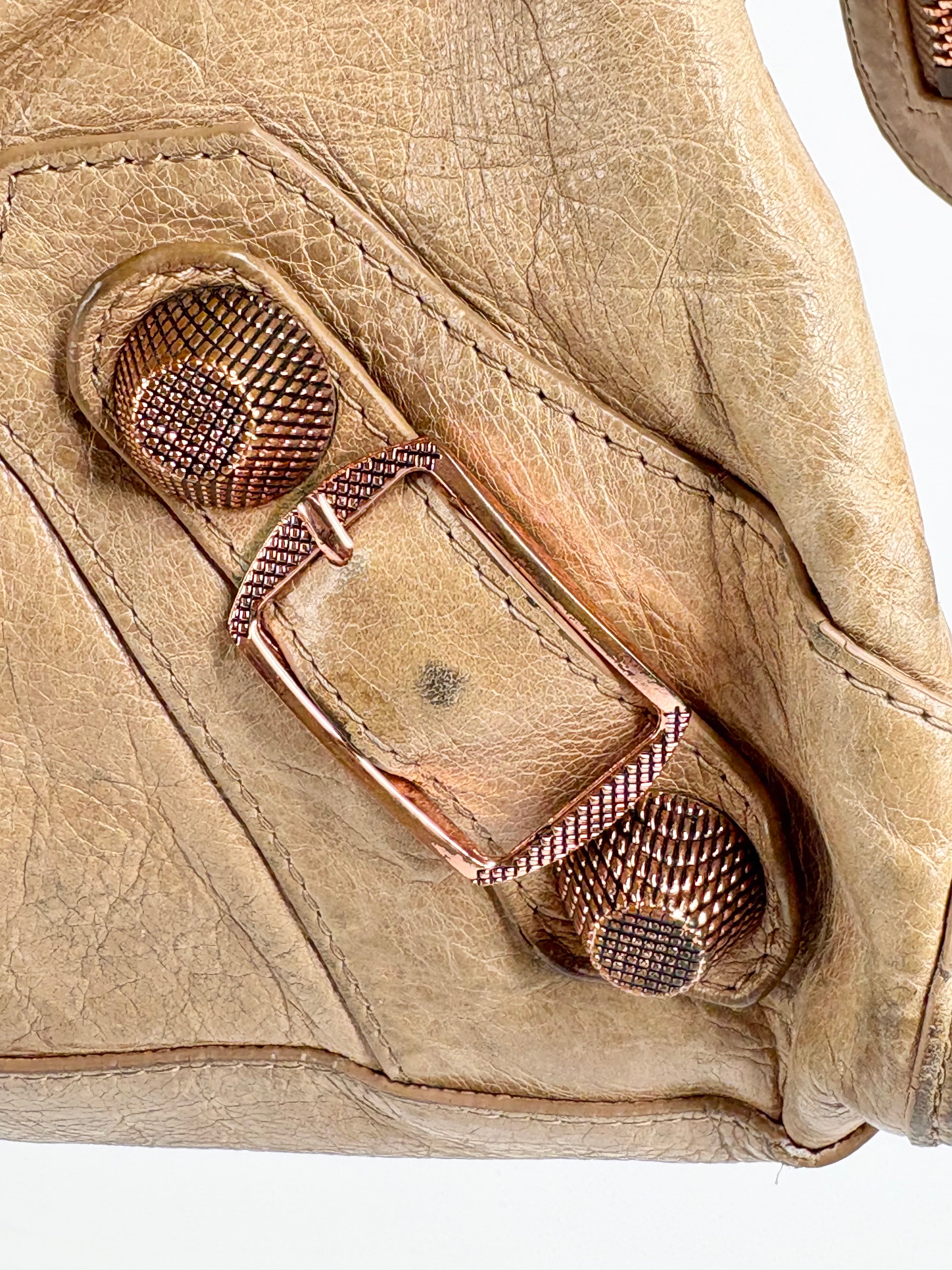 Balenciaga Beige Leather 'Giant 21' Handbag
