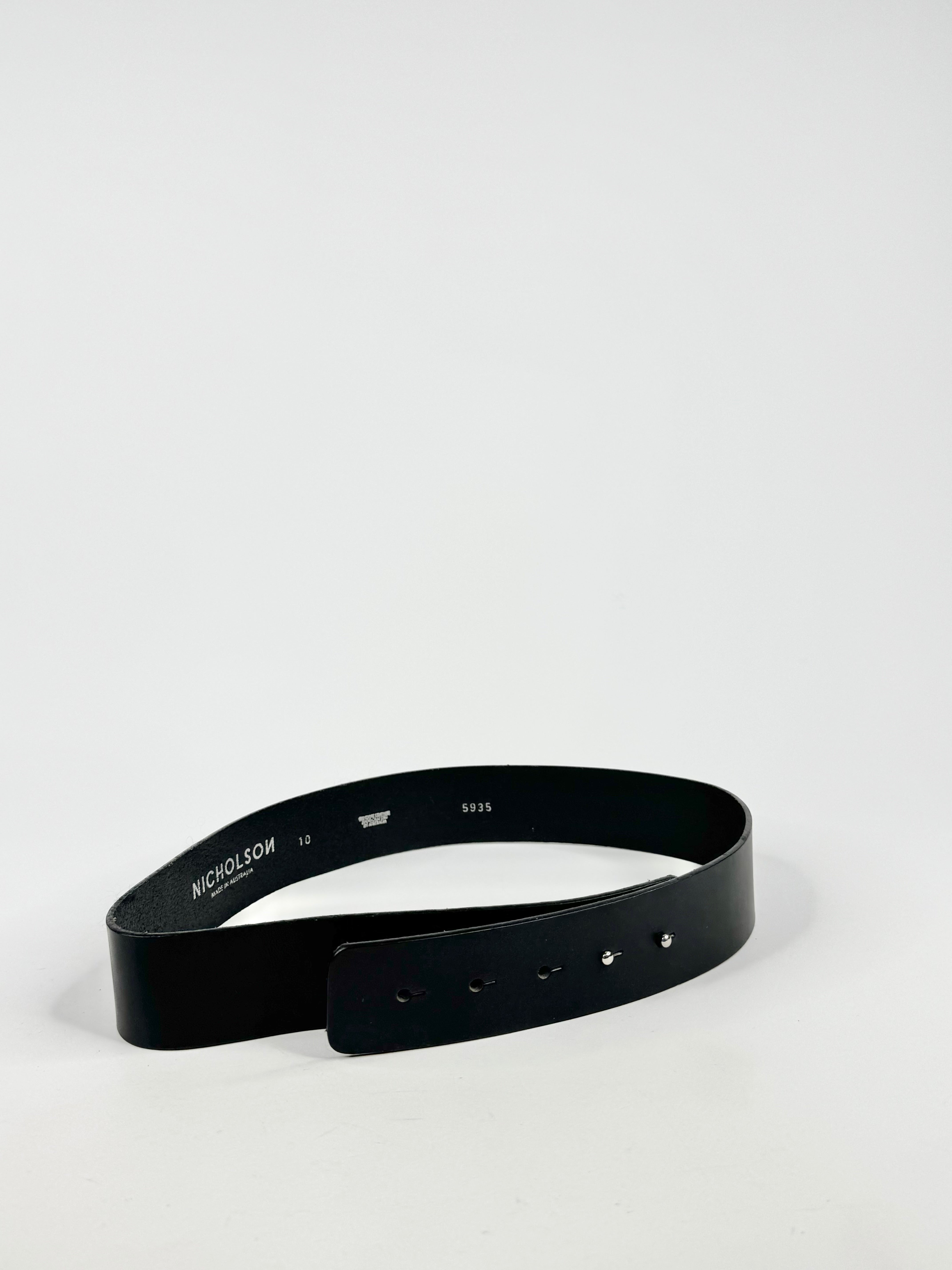 Nicholson Black Leather Belt - AU10