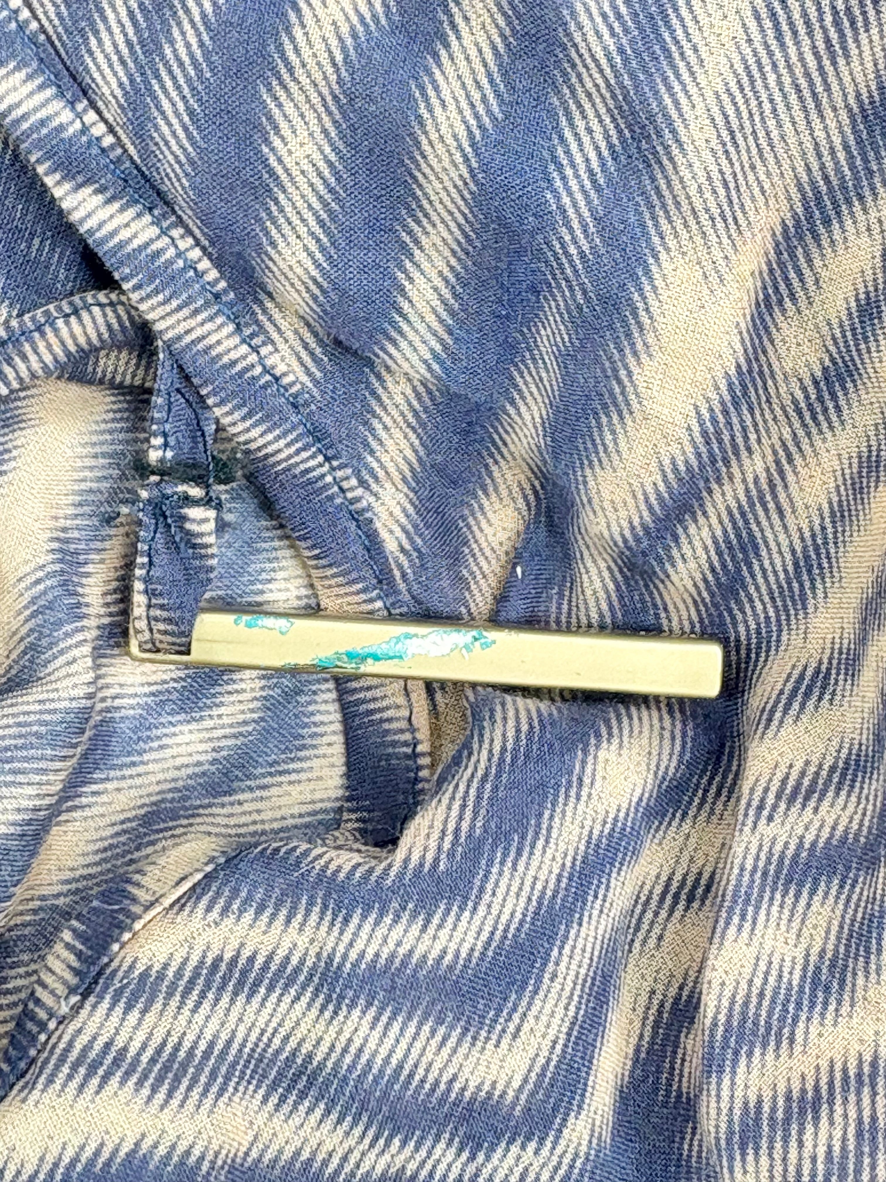 Zimmermann Navy & Blush Sheer Zebra-Print Cape - AU6/8