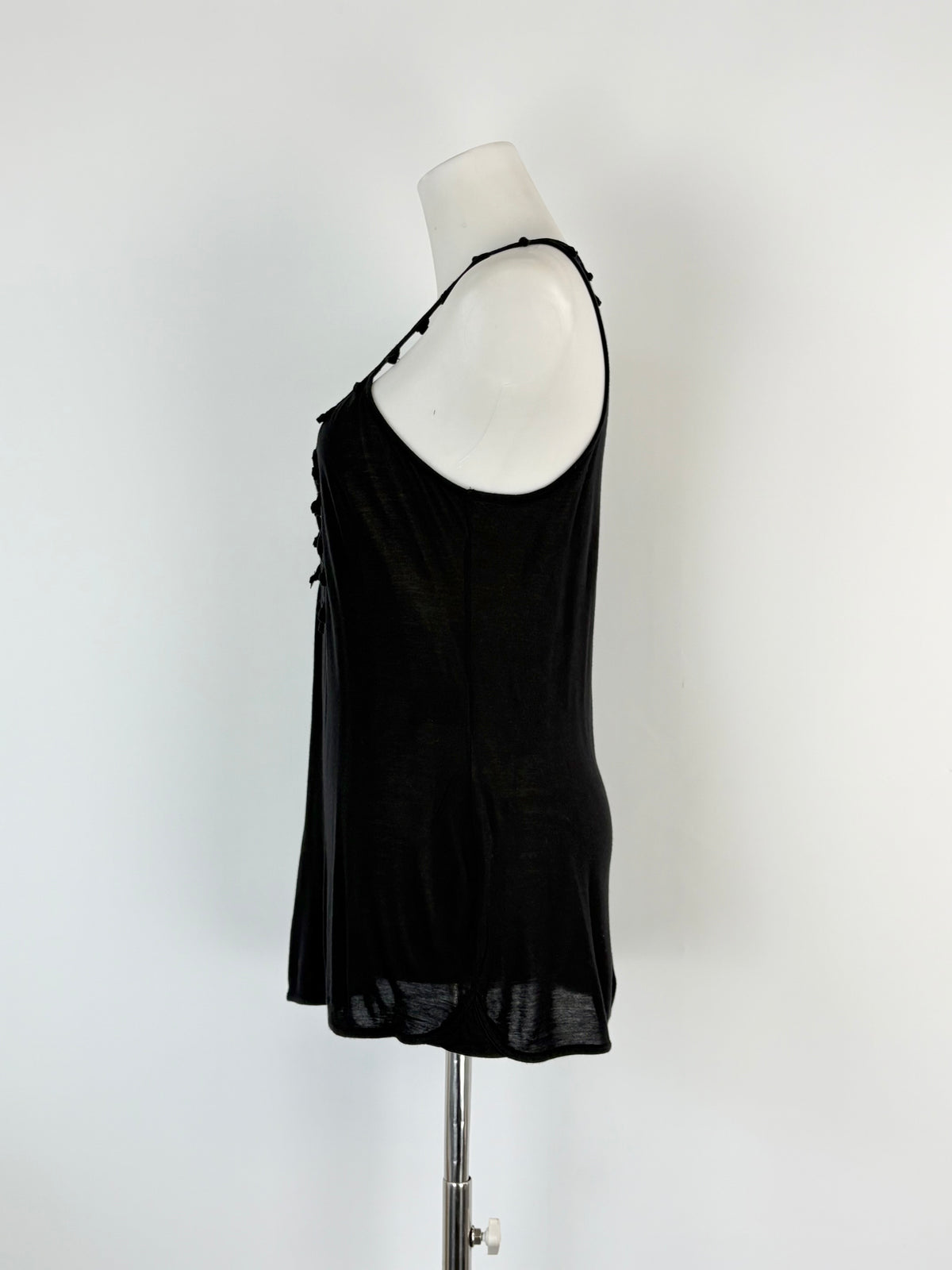 See By Chloé Black Button-Detail Camisole - AU10