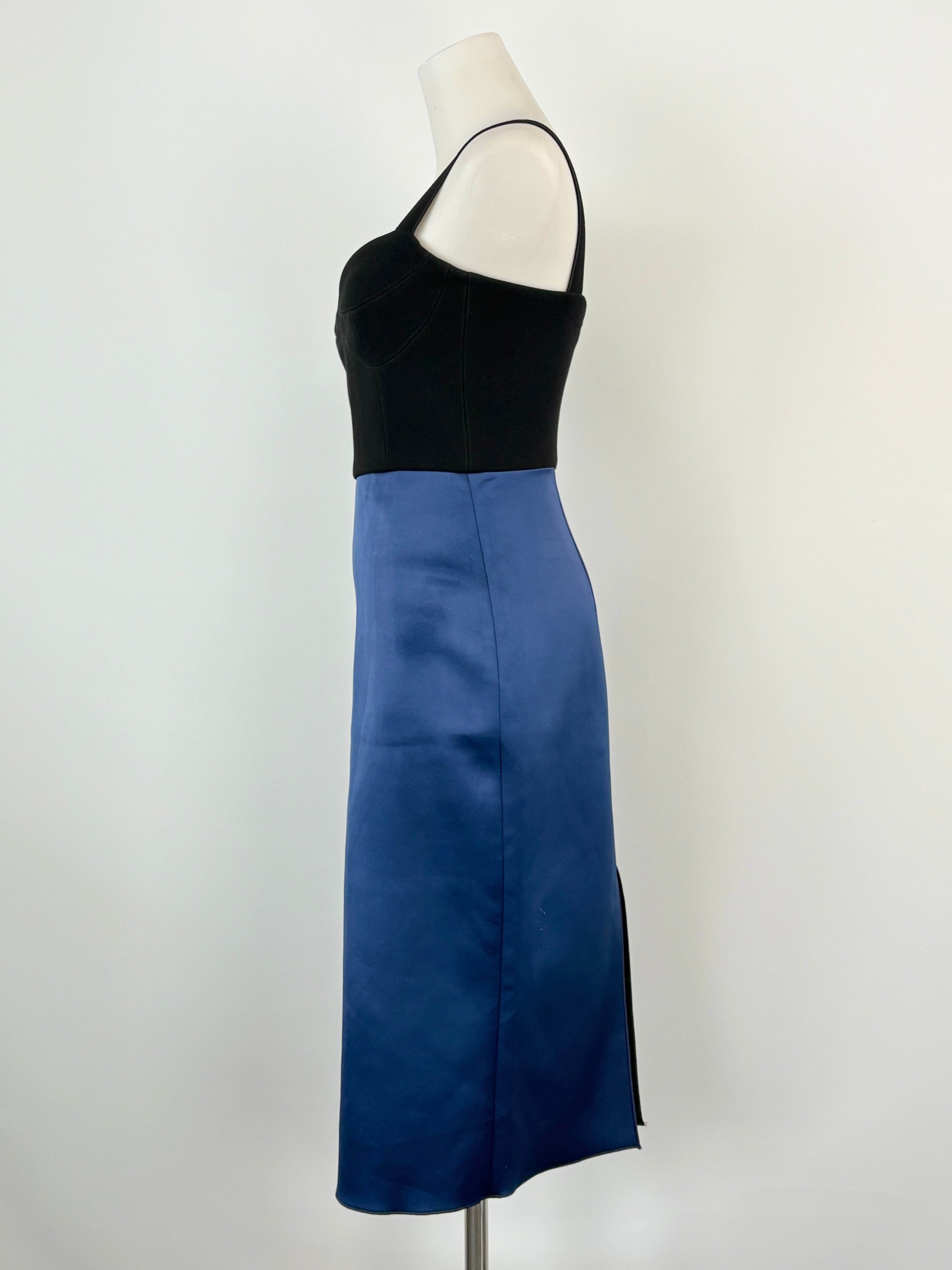 Yeojin Bae Black & Navy Blue Two-Tone Strap Dress - AU6/8