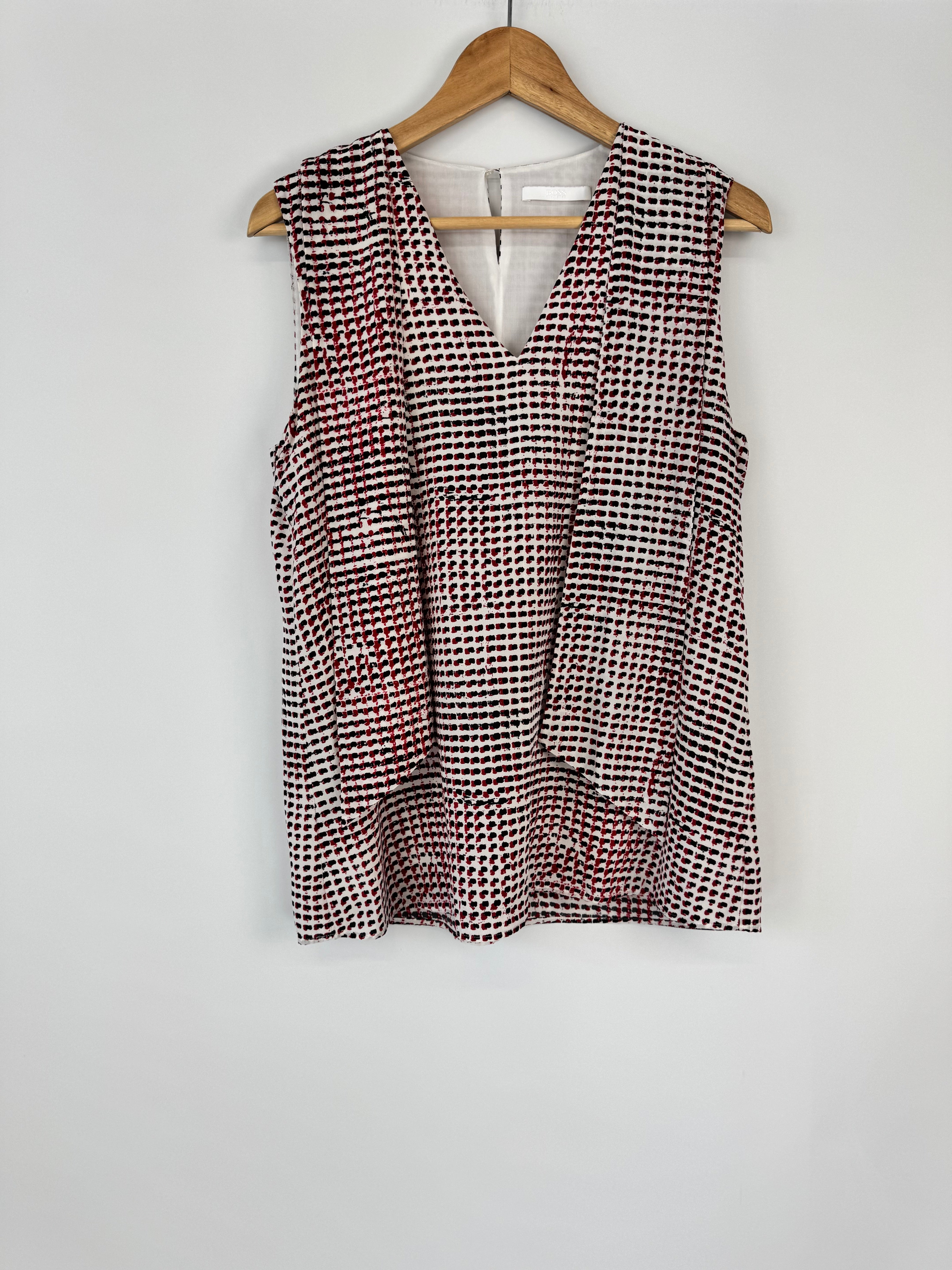 Hugo Boss Red Blue & White Tie Top - AU8/10