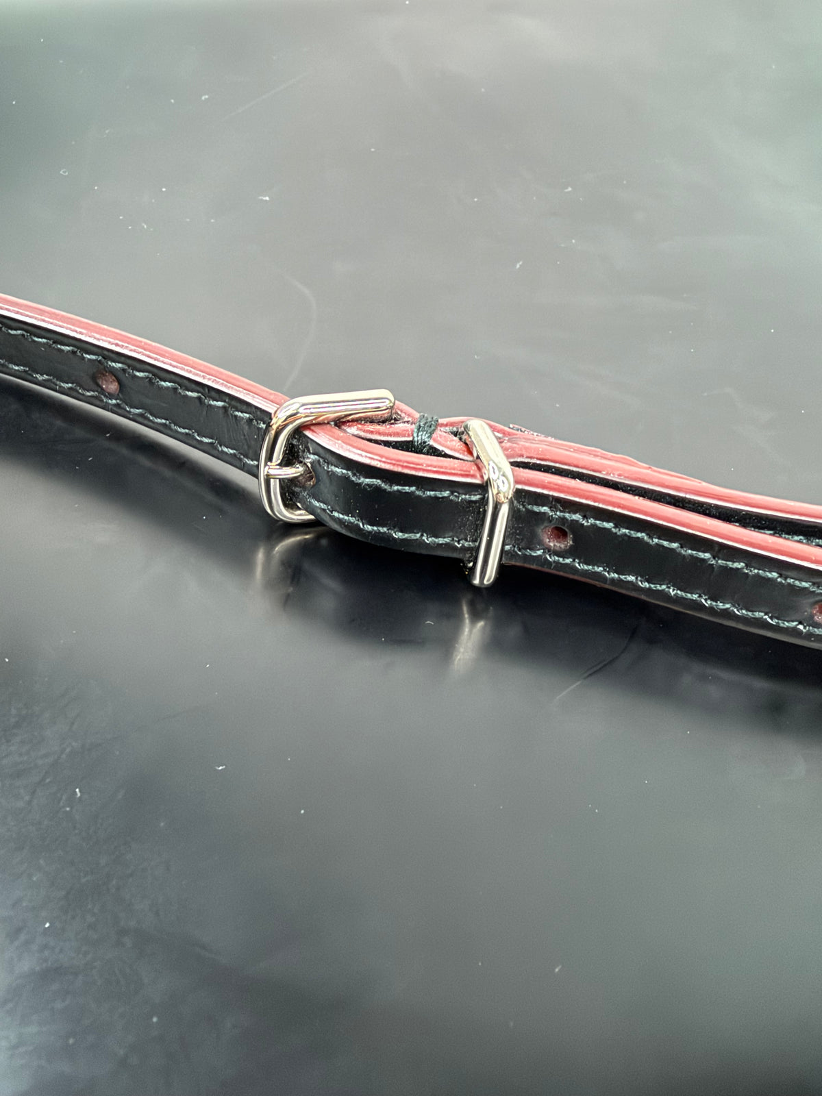 Bally Black & Red Smooth Leather Cross Body Bag