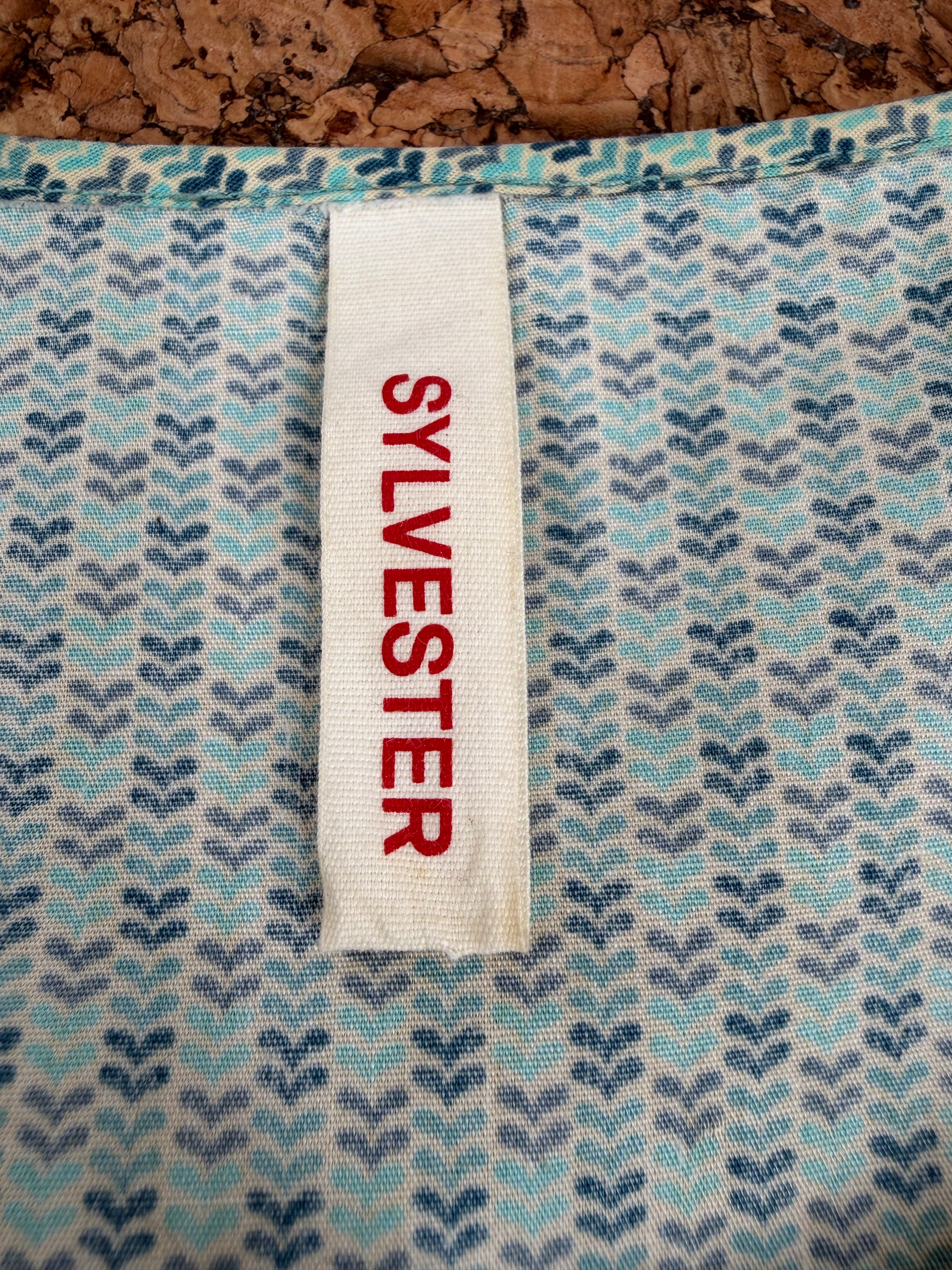 Sylvester Sage Green Patterned Blusson Prairie Dress - AU8/10