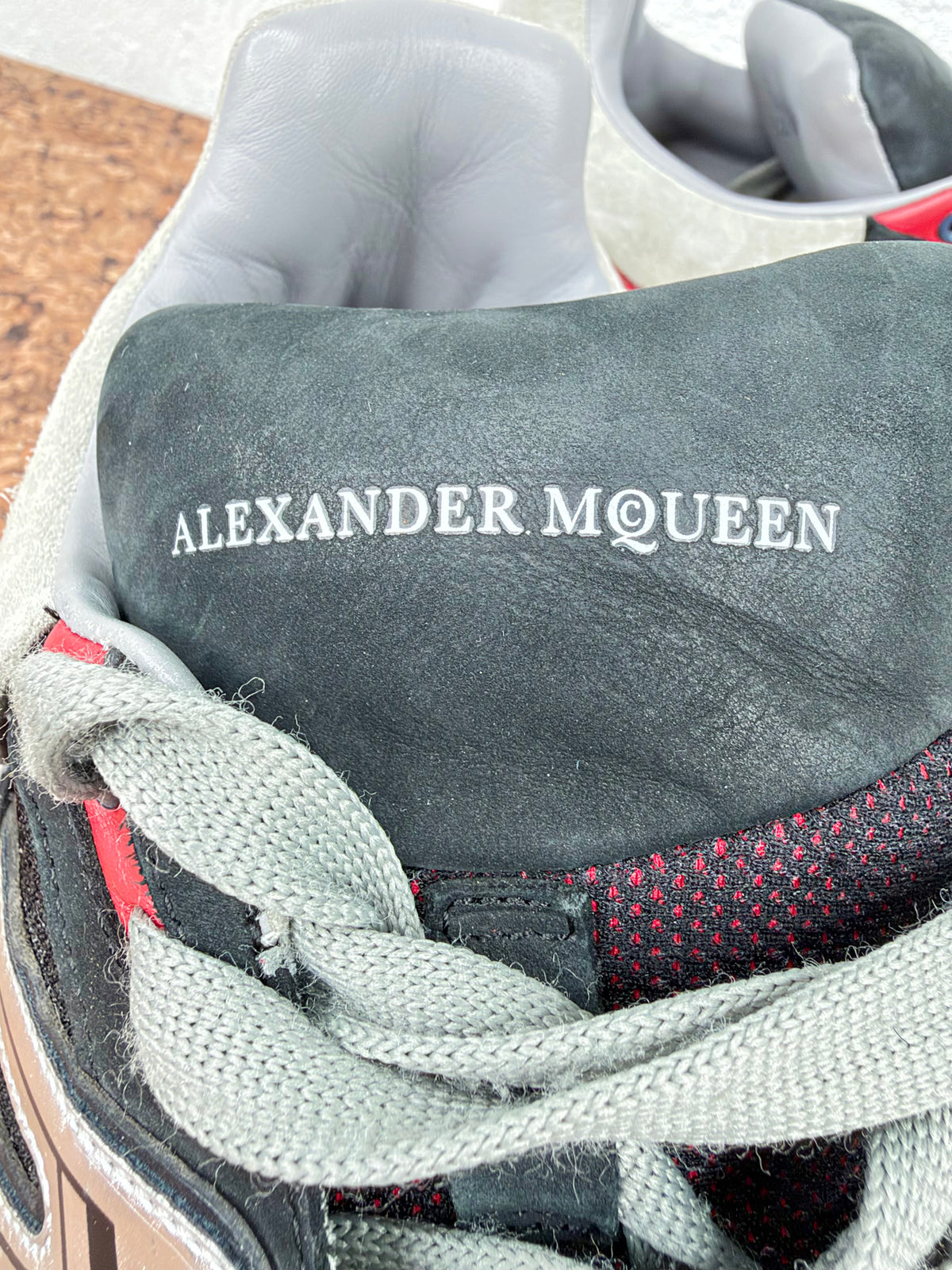 Alexander McQueen Oversized Patchwork Cocktail Silver Sneakers - EU42