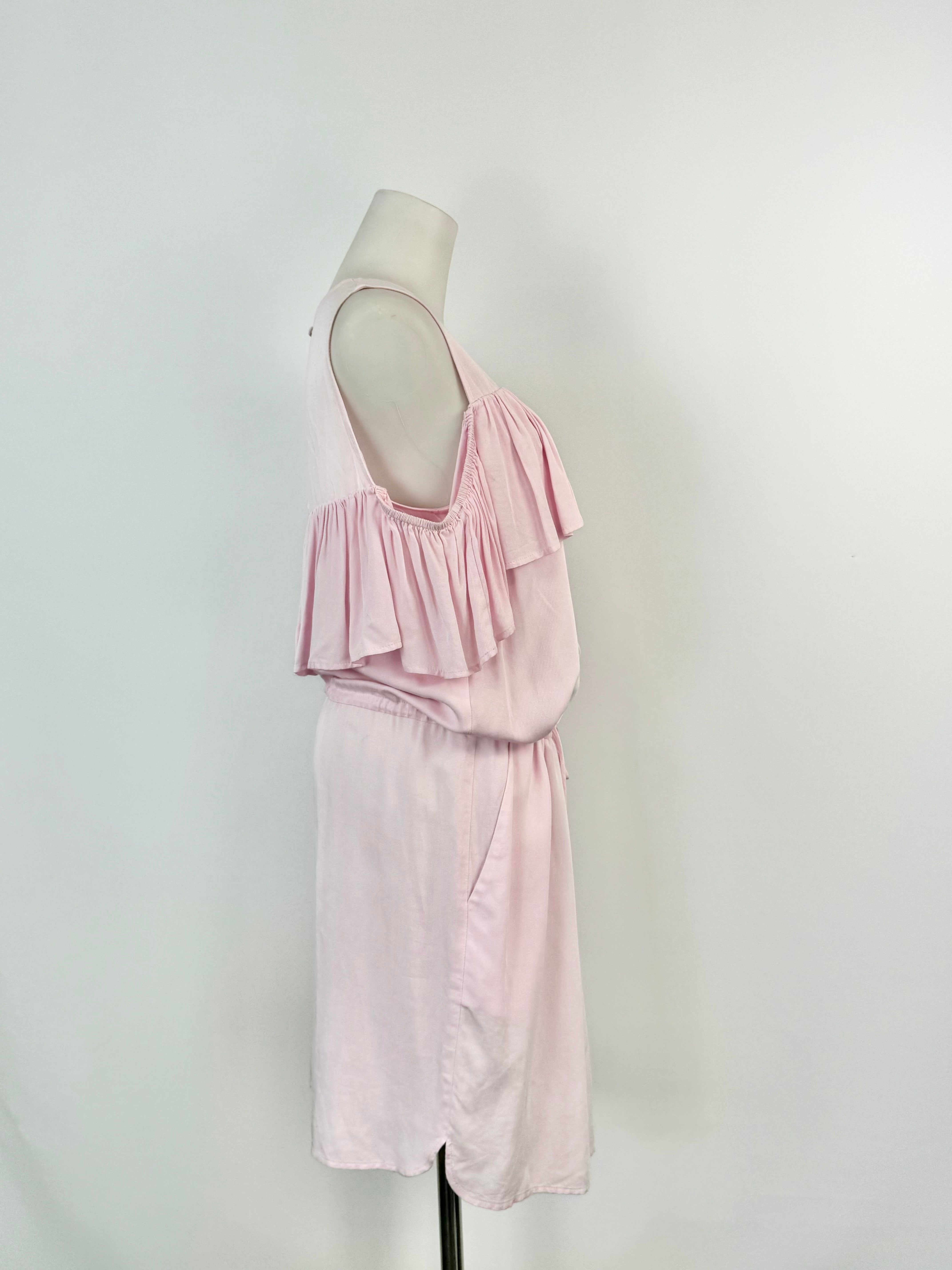 Coster Copenhagen Pastel Pink Ruffle Dress - AU8/10
