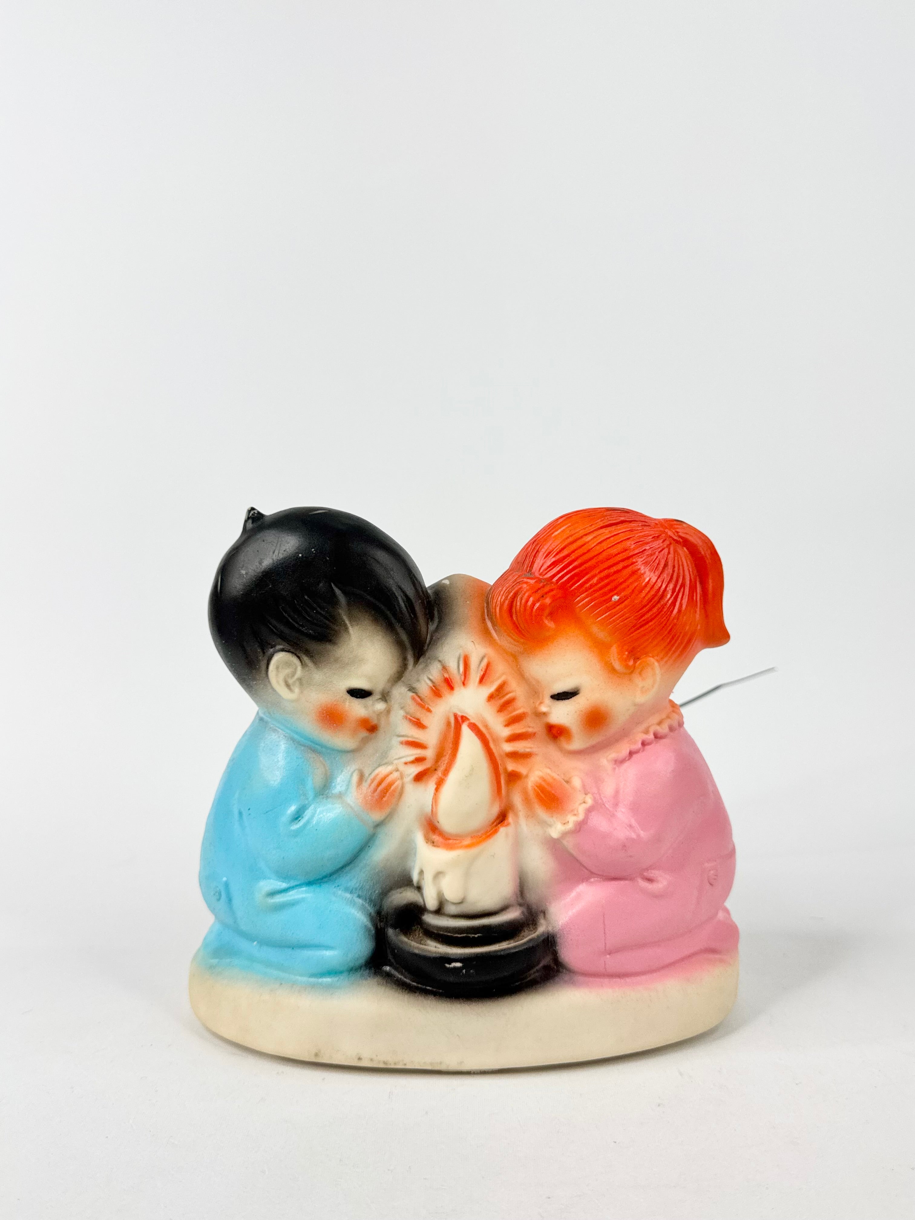Vintage Children Praying Lamp
