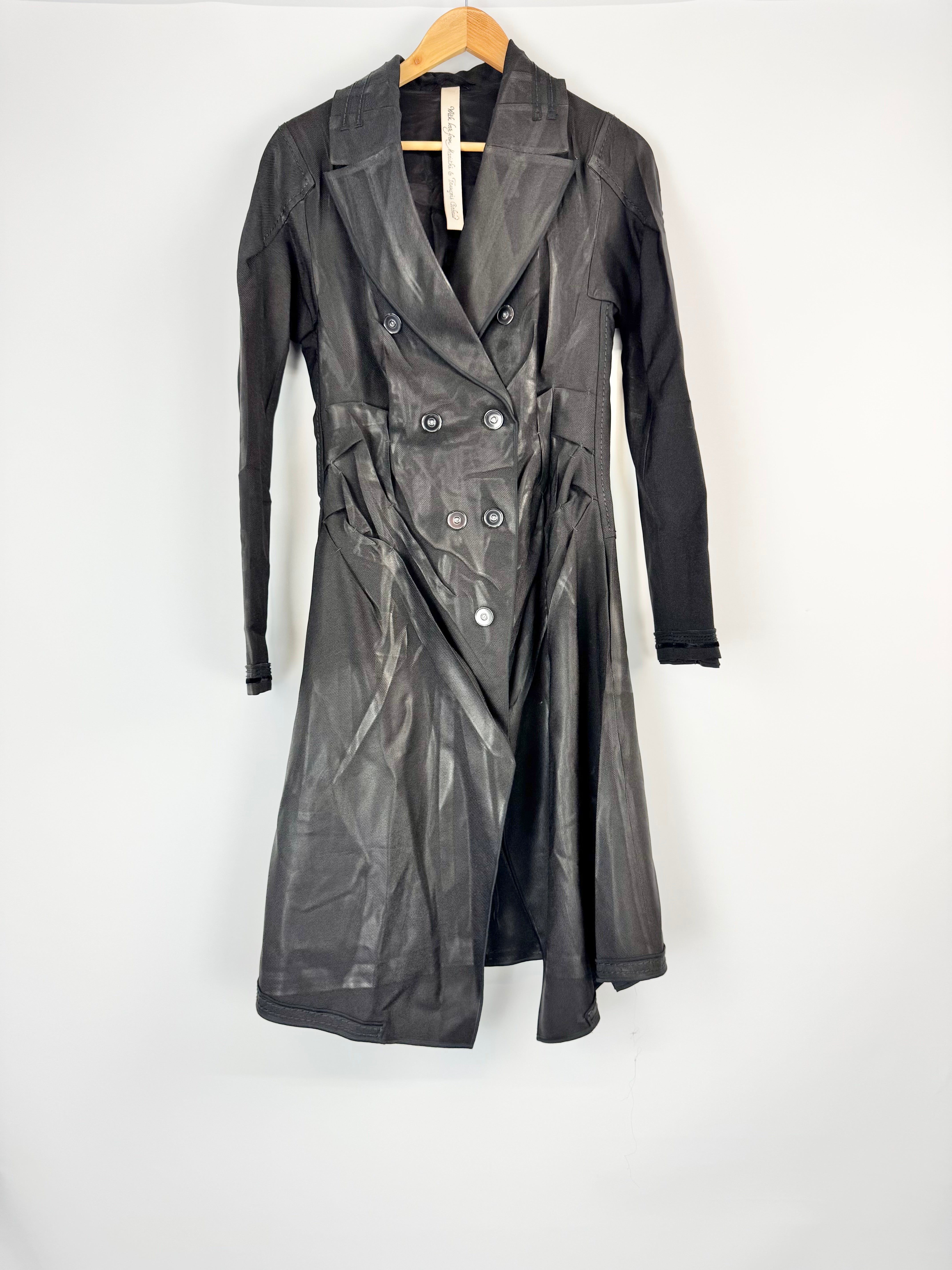 Marithe + Francois Girbaud Black Trench Coat Size - AU12