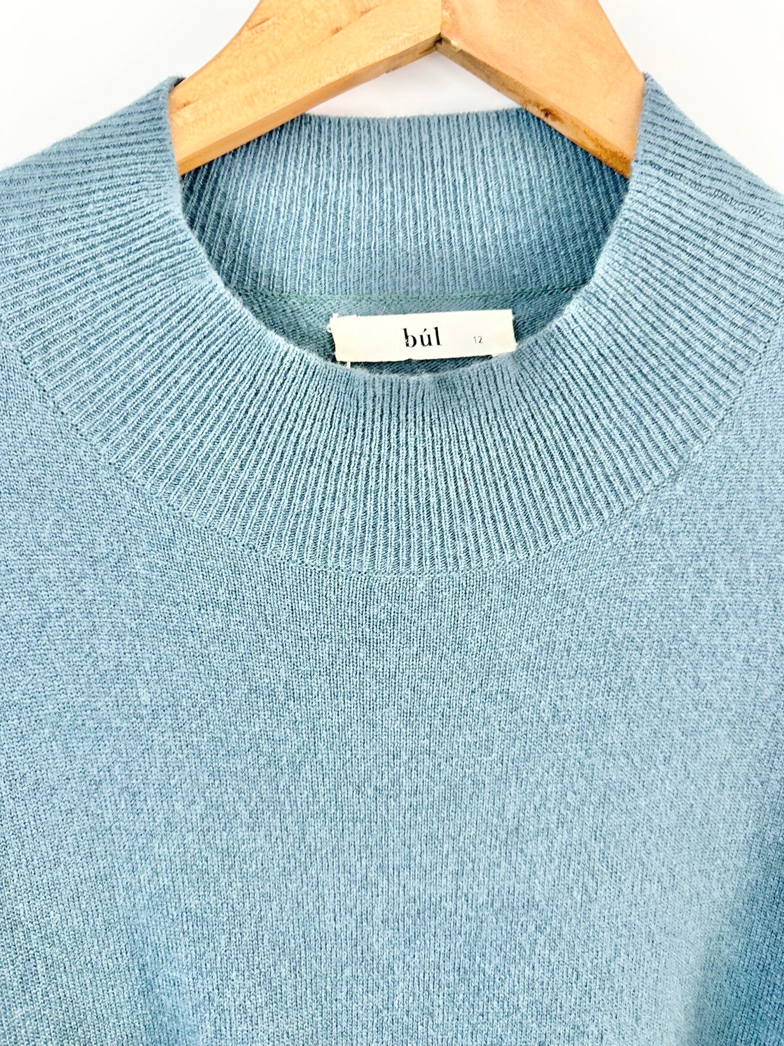 MFW Bul Mist Blue Knit Belted Maxi Dress - AU12