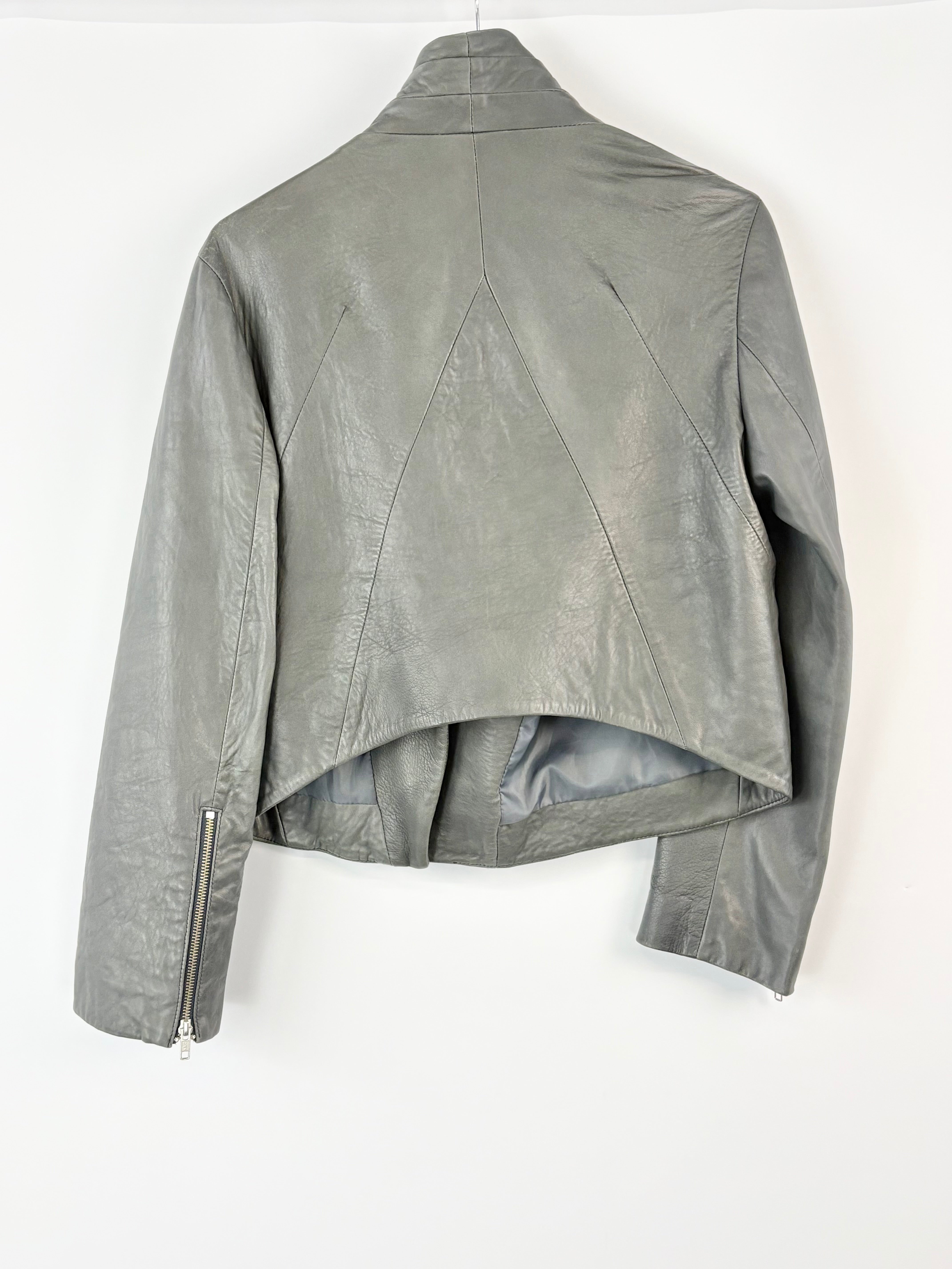 Raw by Raw Slate Leather 'Sandy' Biker Jacket - AU14