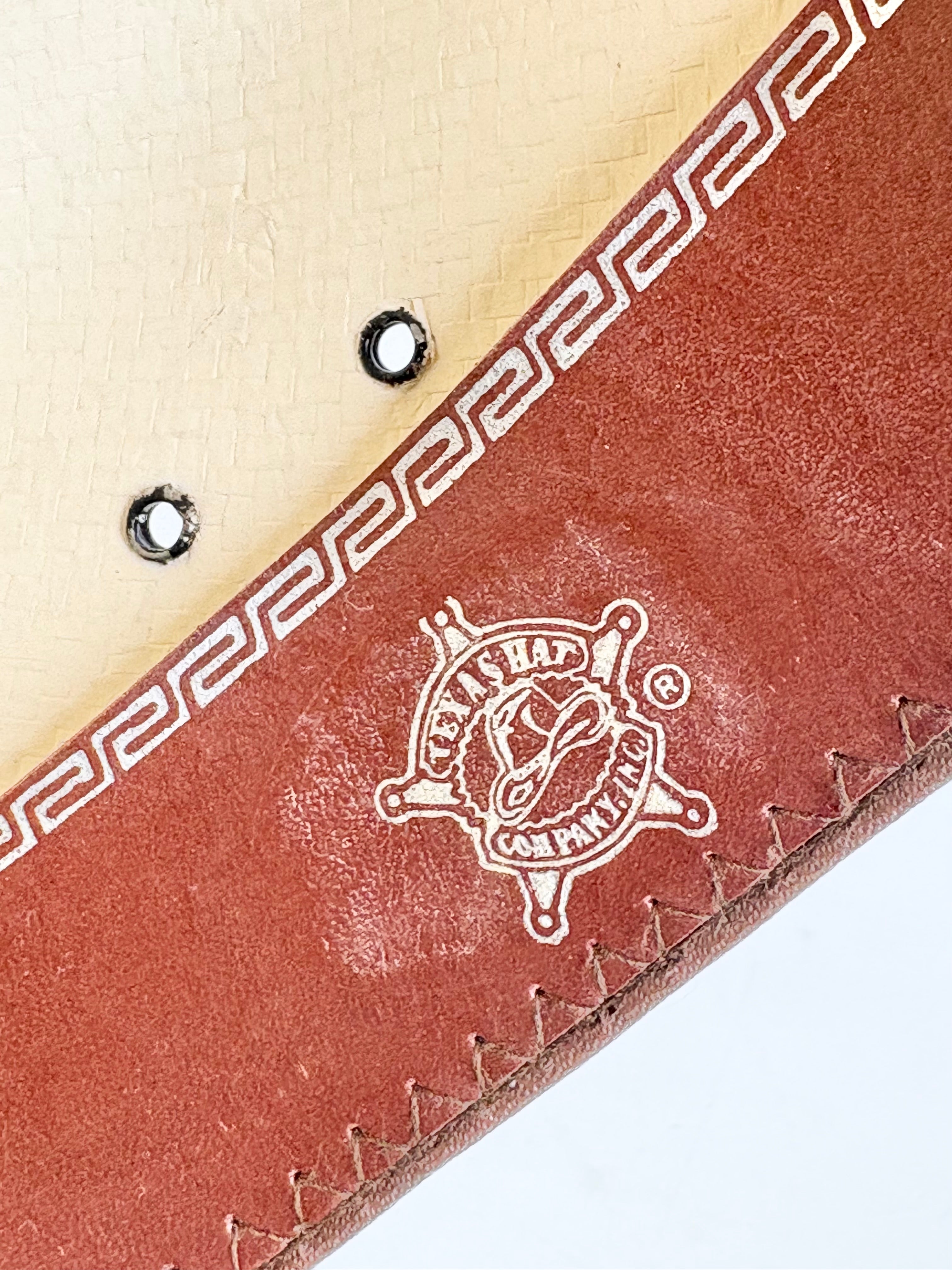 Formosan Vintage White Straw Texan Hat