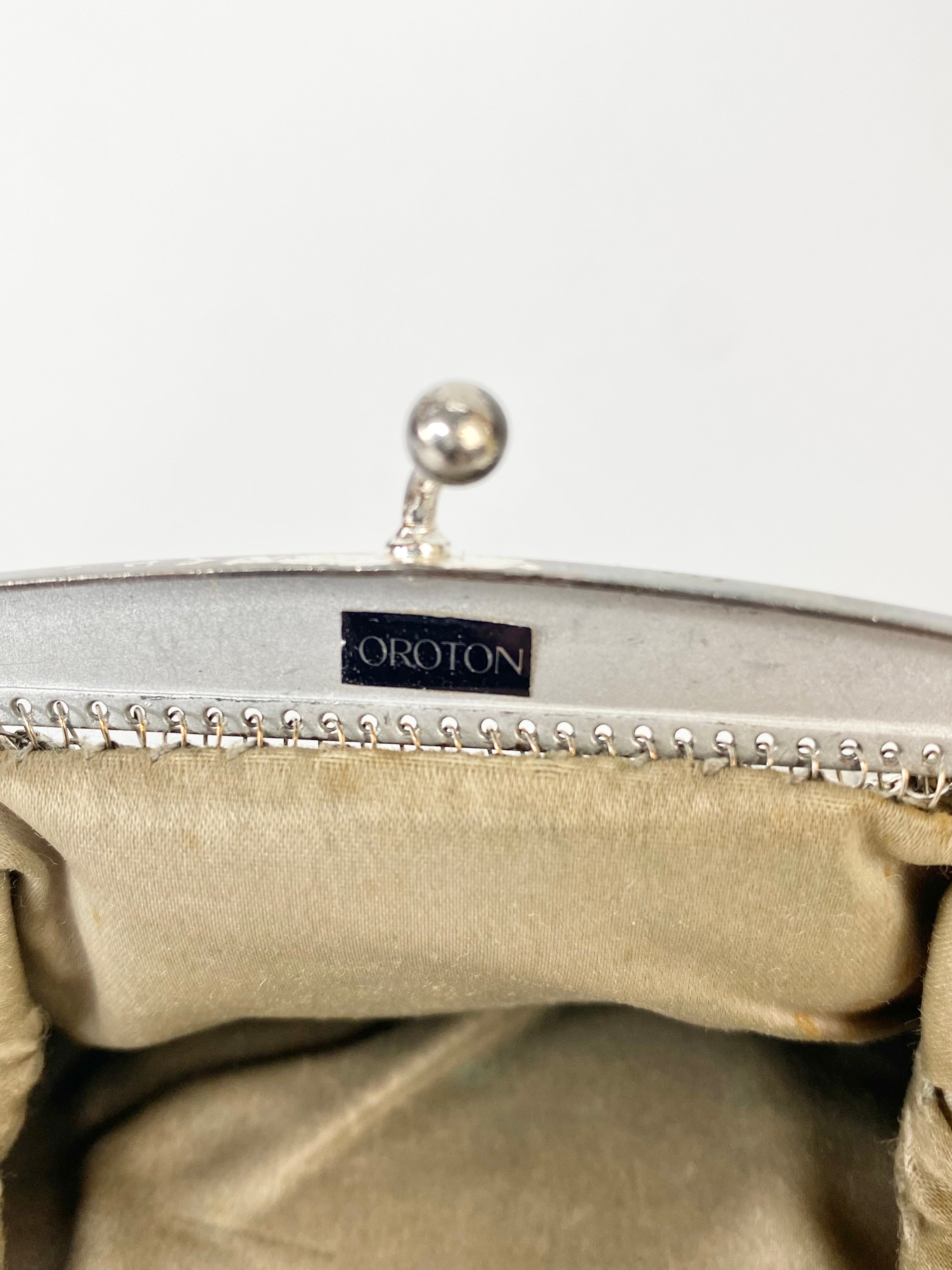 Oroton Silver Glomesh Purse