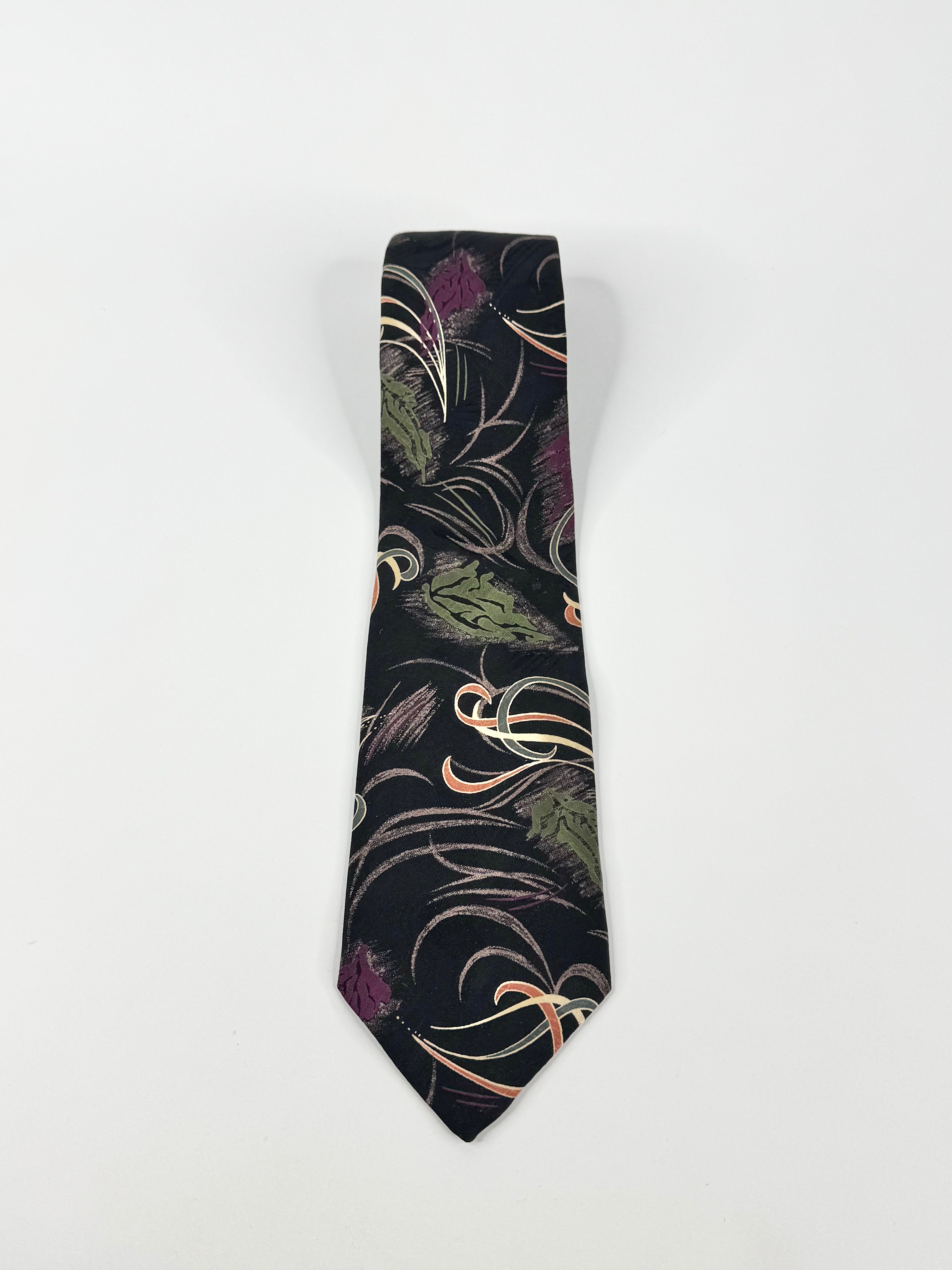 Christian Dior Monsieur Purple & Black Tie