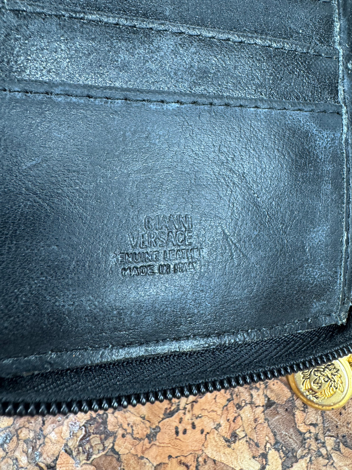 Vintage 90s Gianni Versace Patent Faux Croc Cross Body Bag