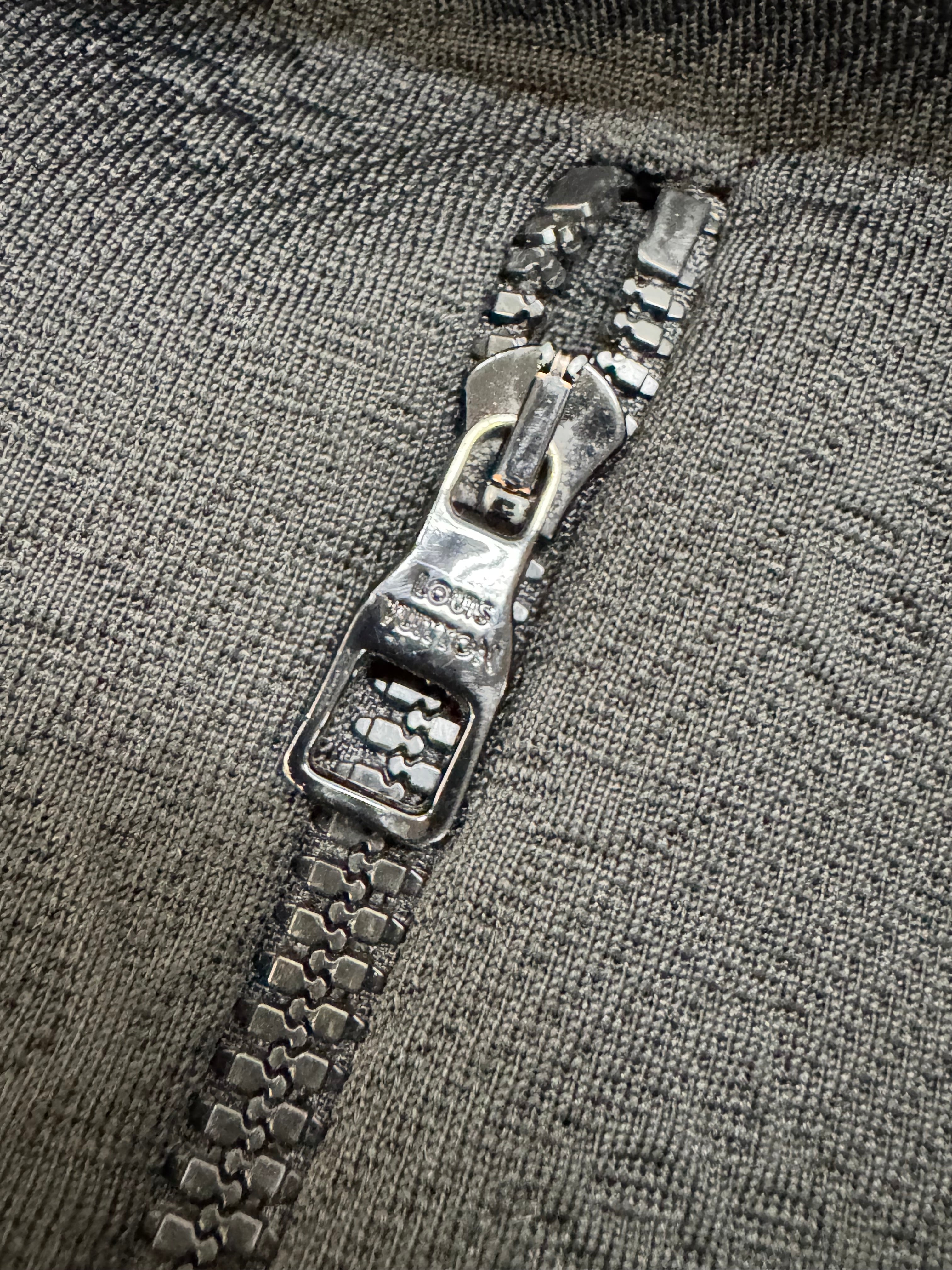 Louis Vuitton Black Monogram Embossed Zippered Jacket - M