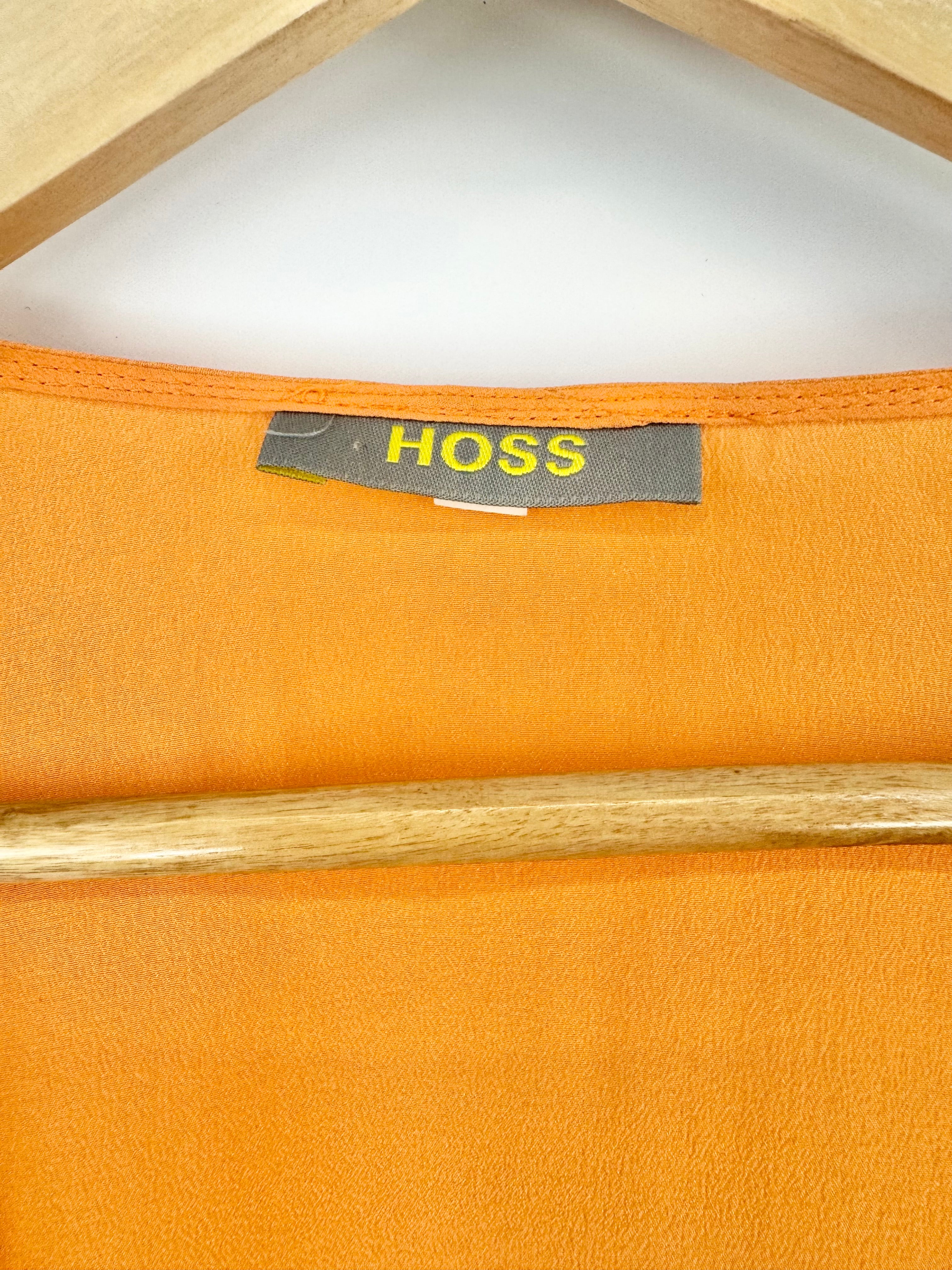 Hoss Clementine Orange Silk Blouse - AU10