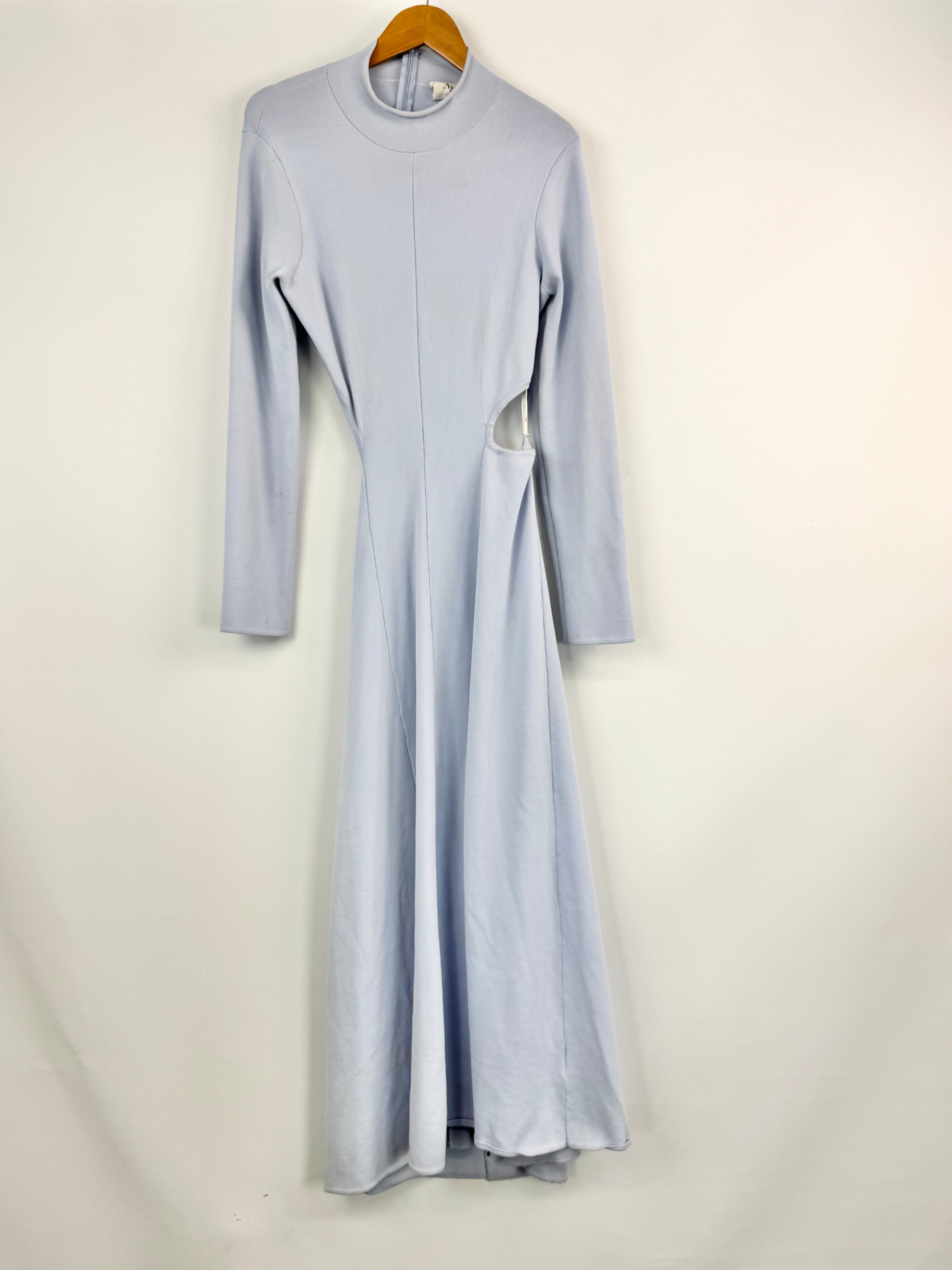 Aje Winter Sky Blue Cut Out Maxi Dress - AU14/16