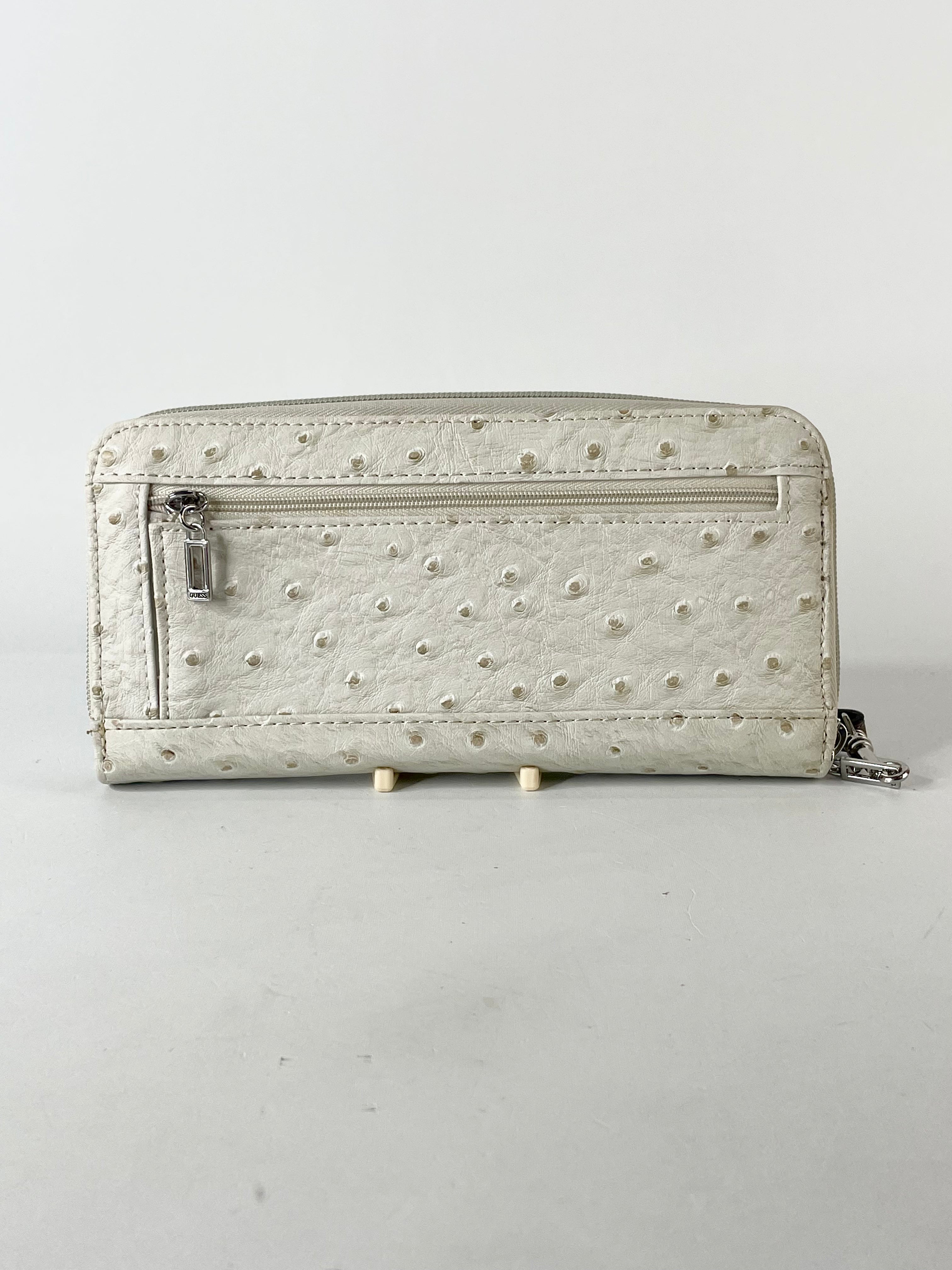 Guess Off-White Stud Texture Wristlet