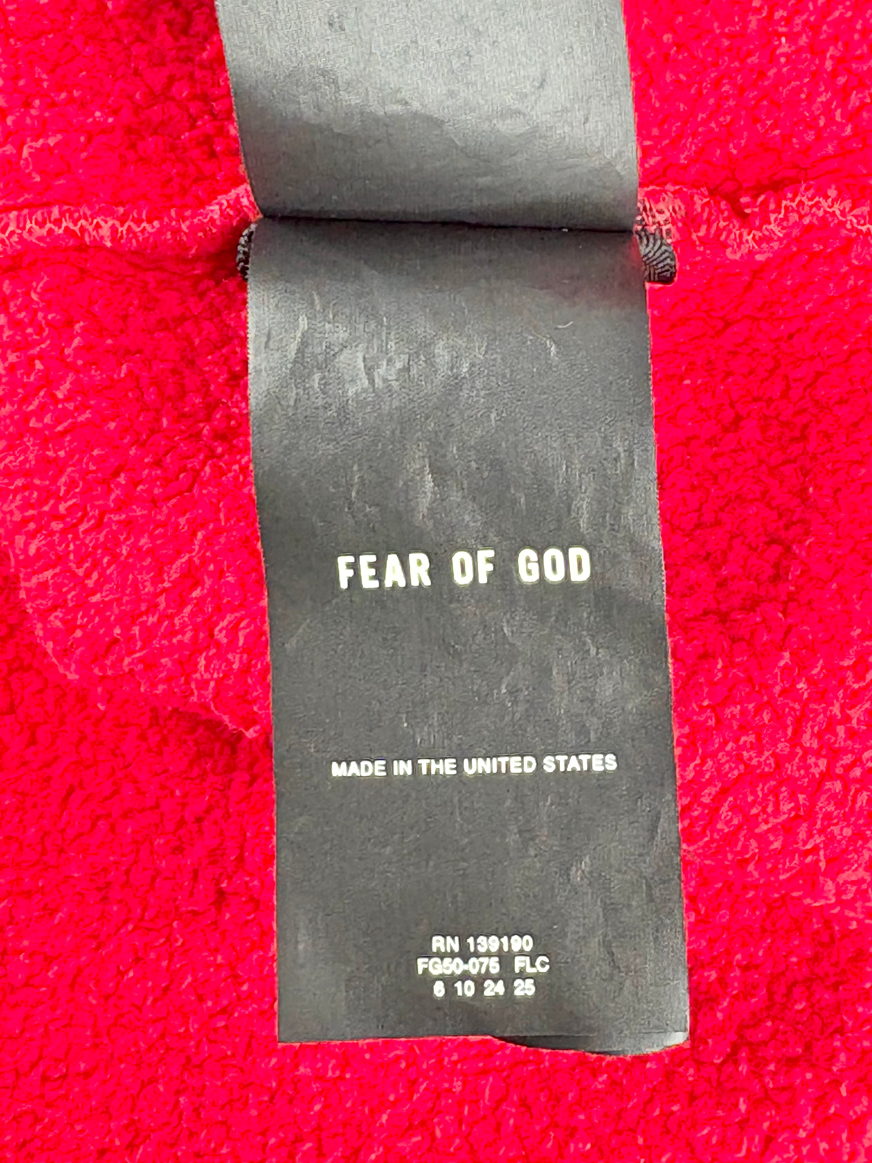 Fear of God Red '7' Pullover Hoodie - M