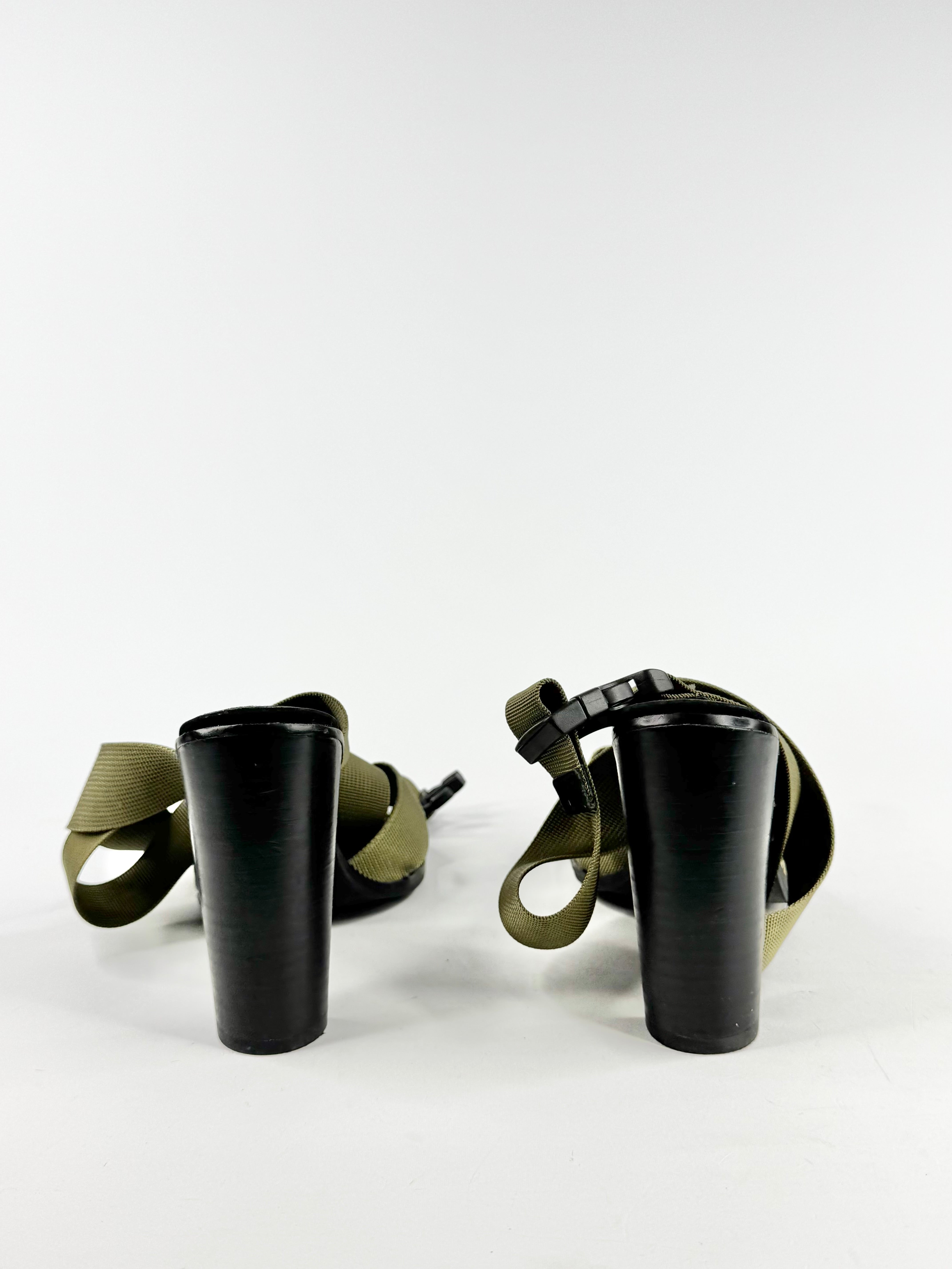 Alias Mae Olive Green Industrial Strap Heels - EU39