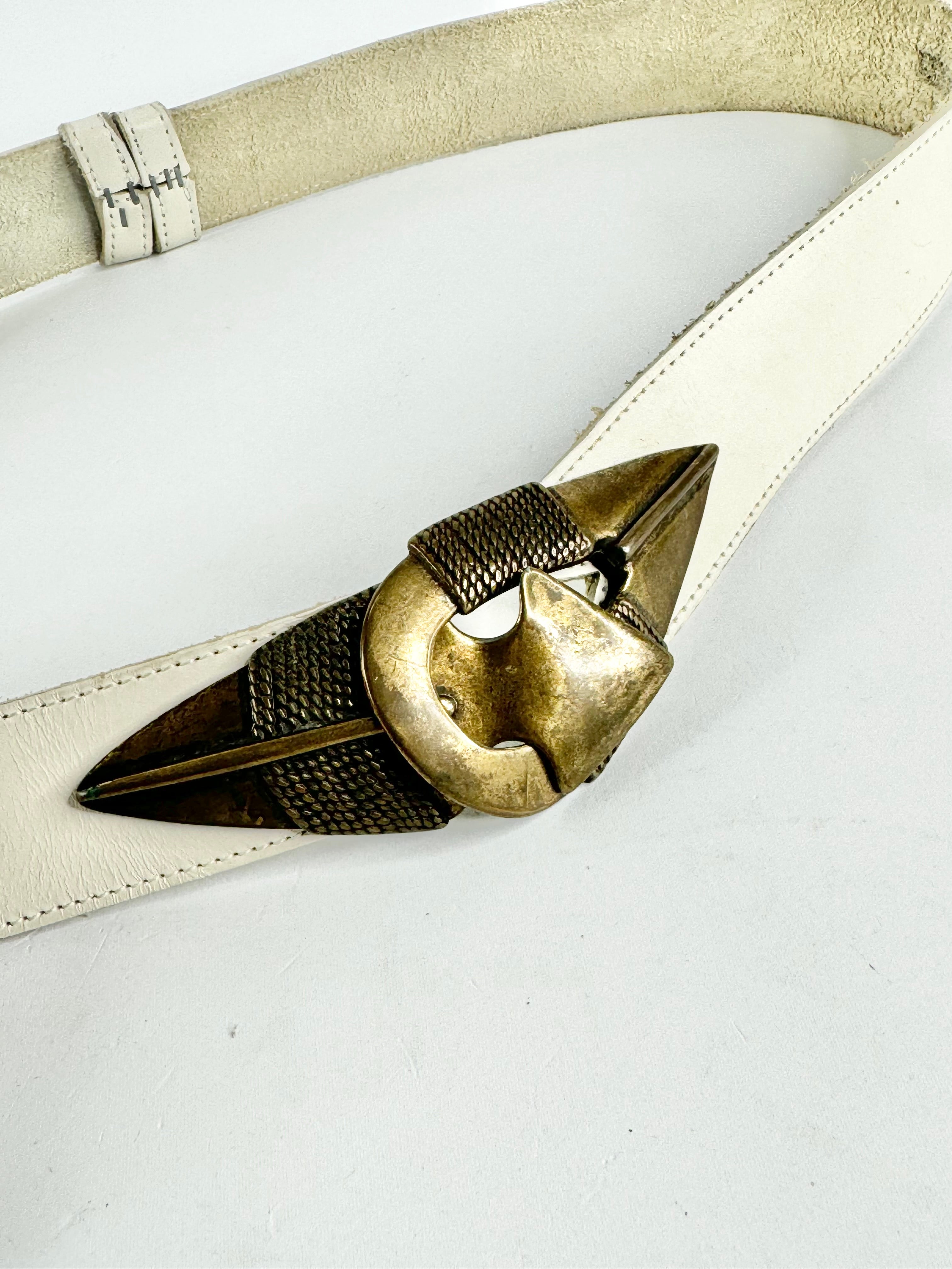 Vintage Sportscraft White Belt