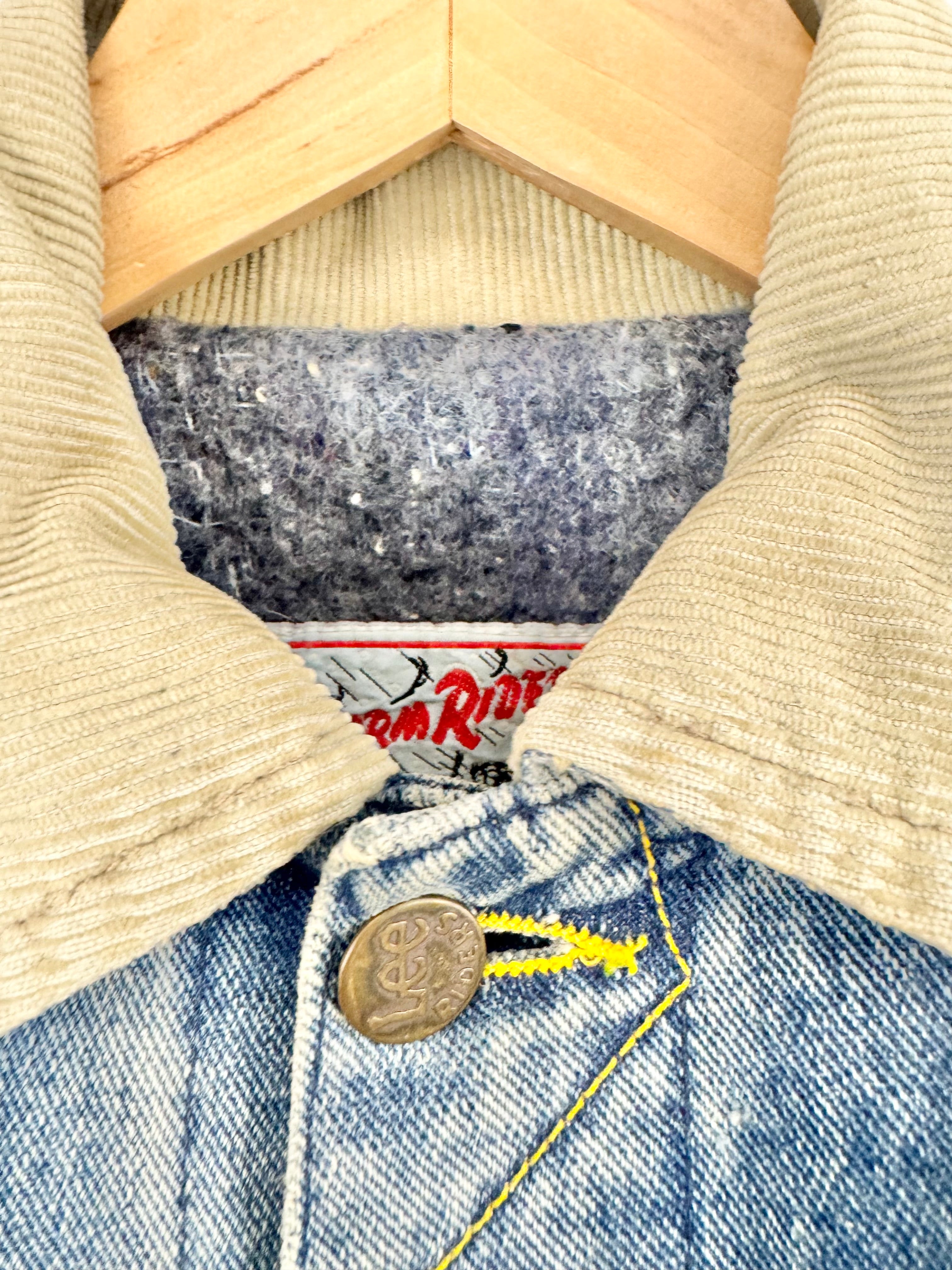 Storm Rider Lee Blue Stone Washed Denim Lined Sherpa Jacket- Size S