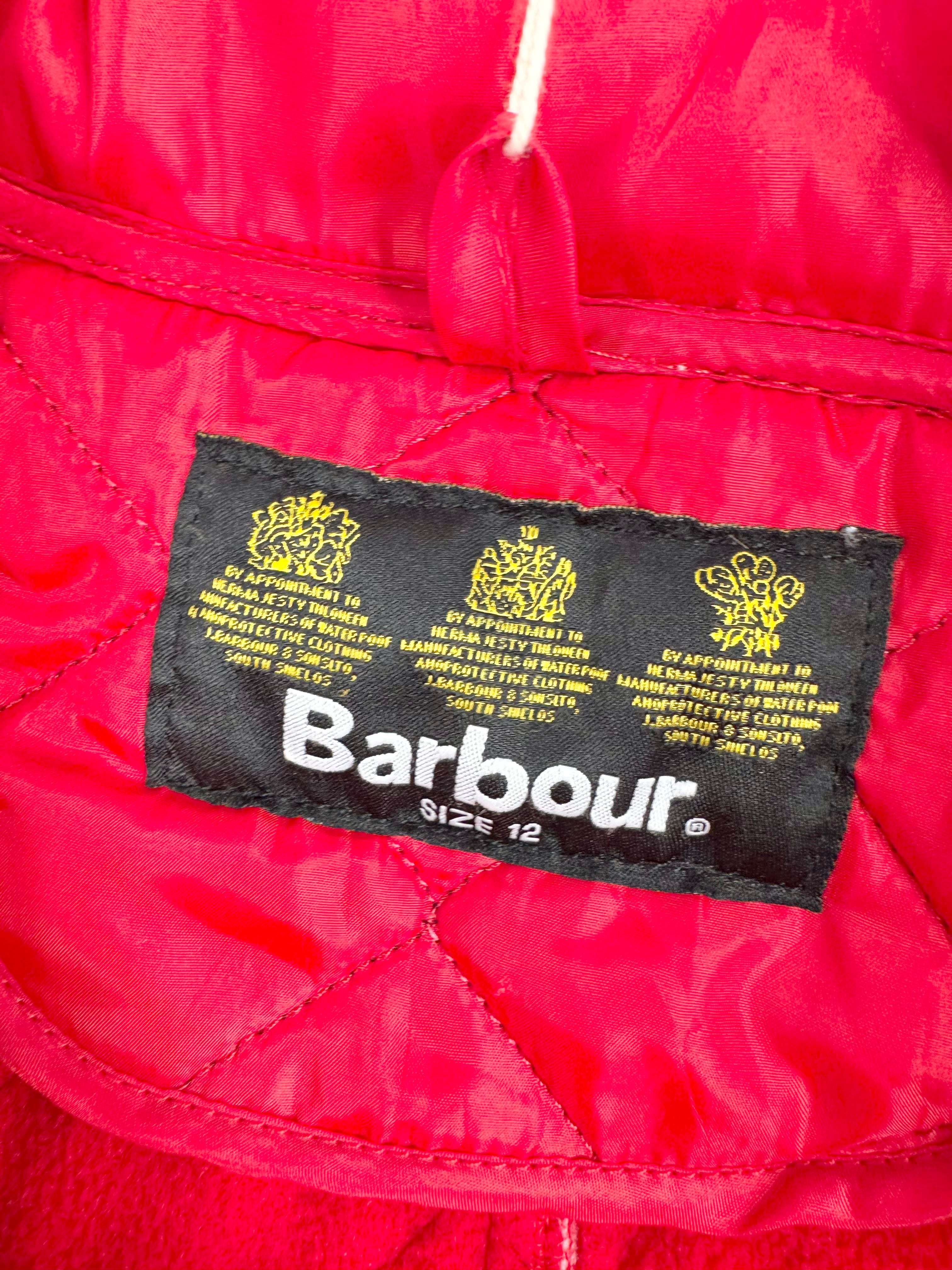 Barbour Red Quilted Belted Jacket - AU12