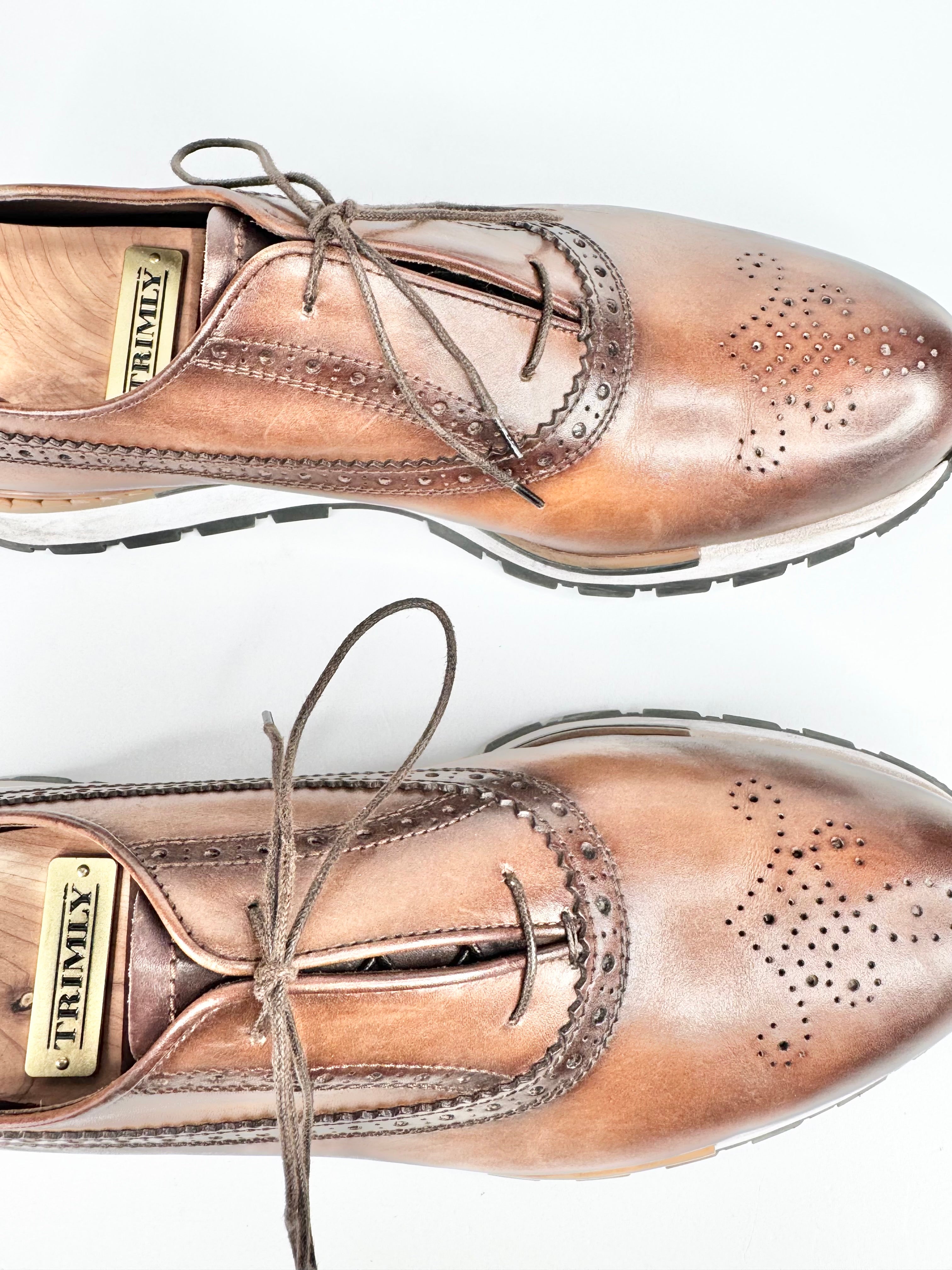 Berluti Light Brown 'Fast Track' Leather Sneakers - EU43.5