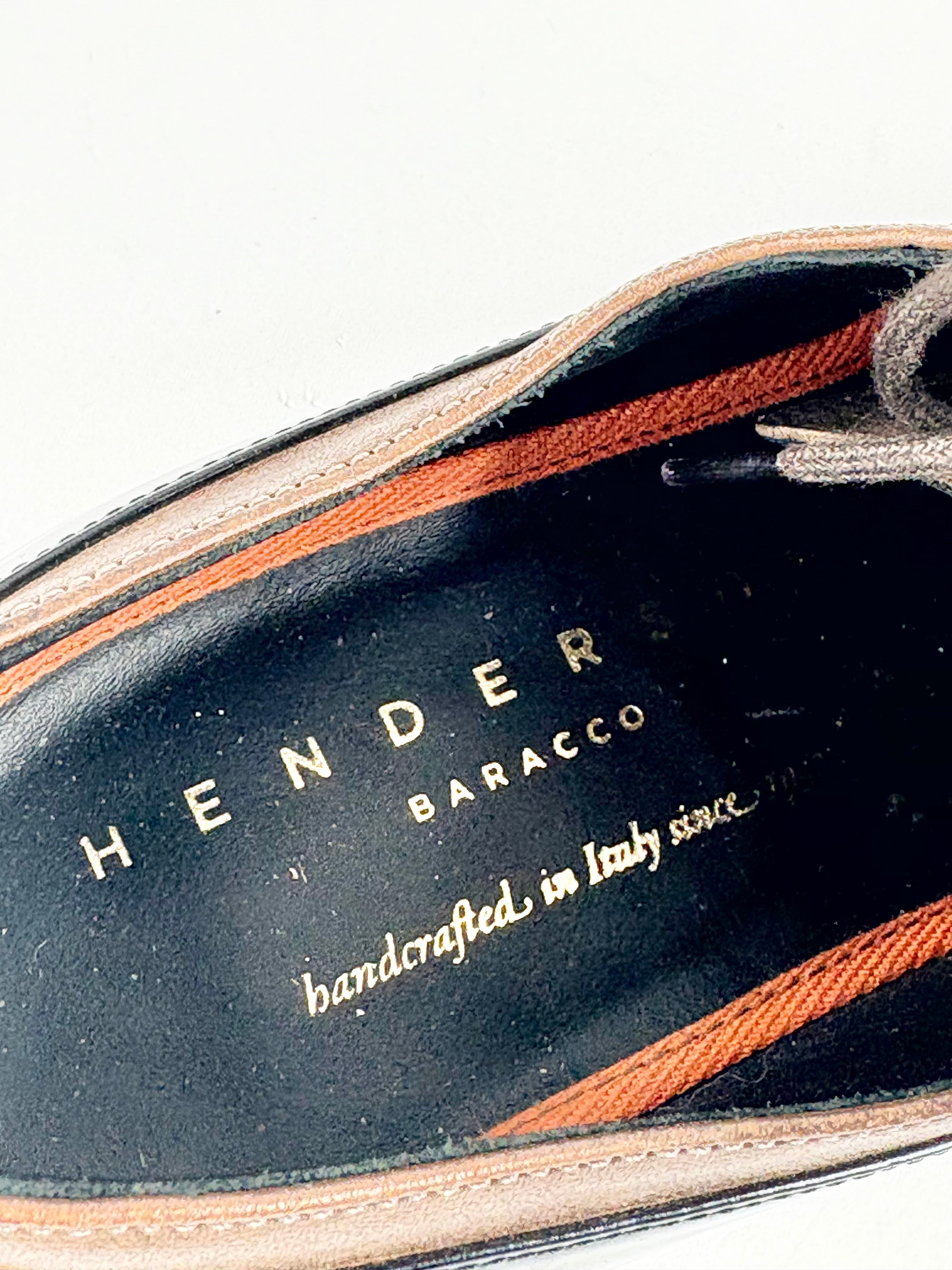 Henderson Baracco Black & Brown Leather Pointed-Toe Lace Ups - EU39