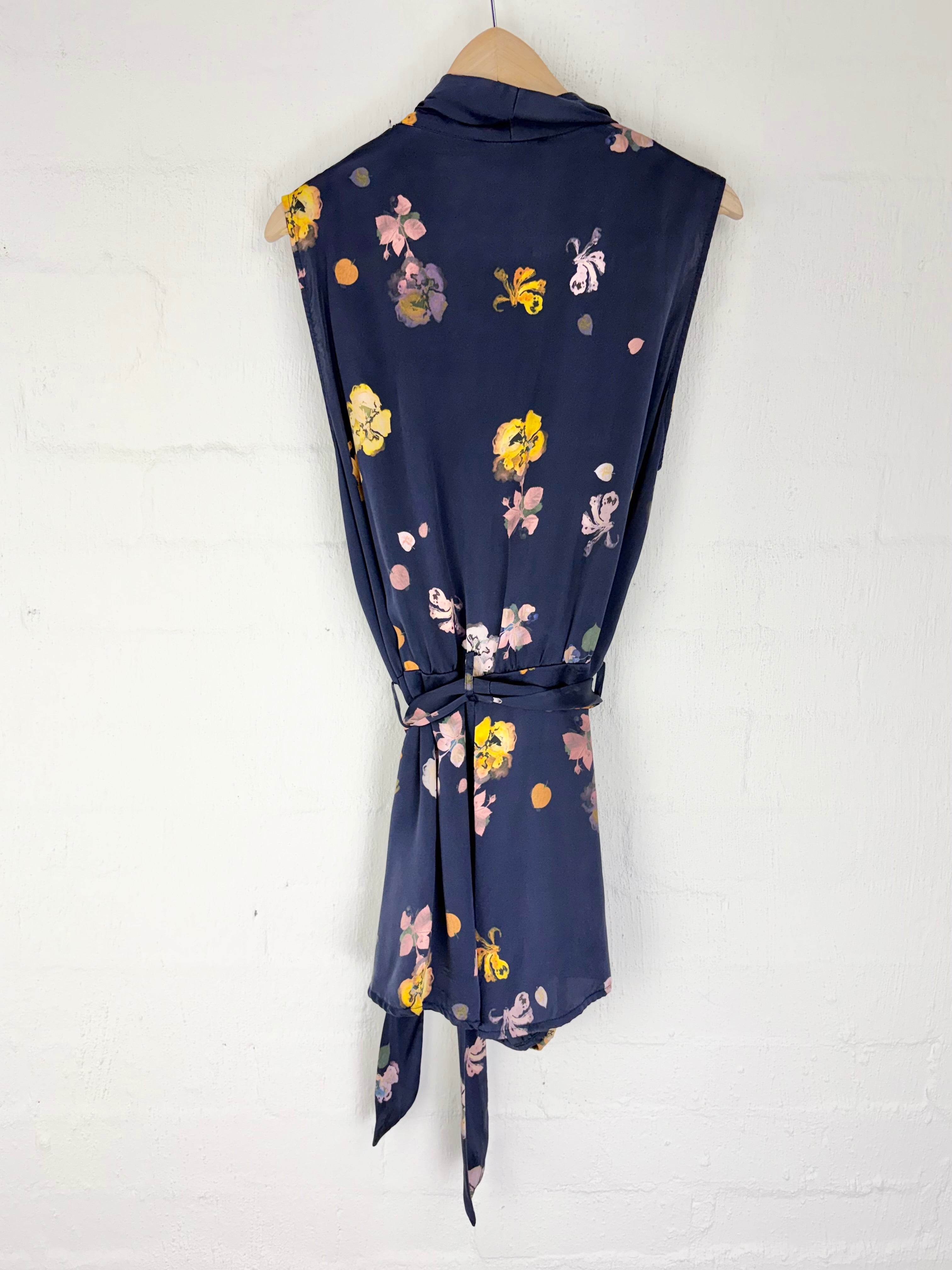 Viktoria + Woods Navy Silk Playsuit - AU12
