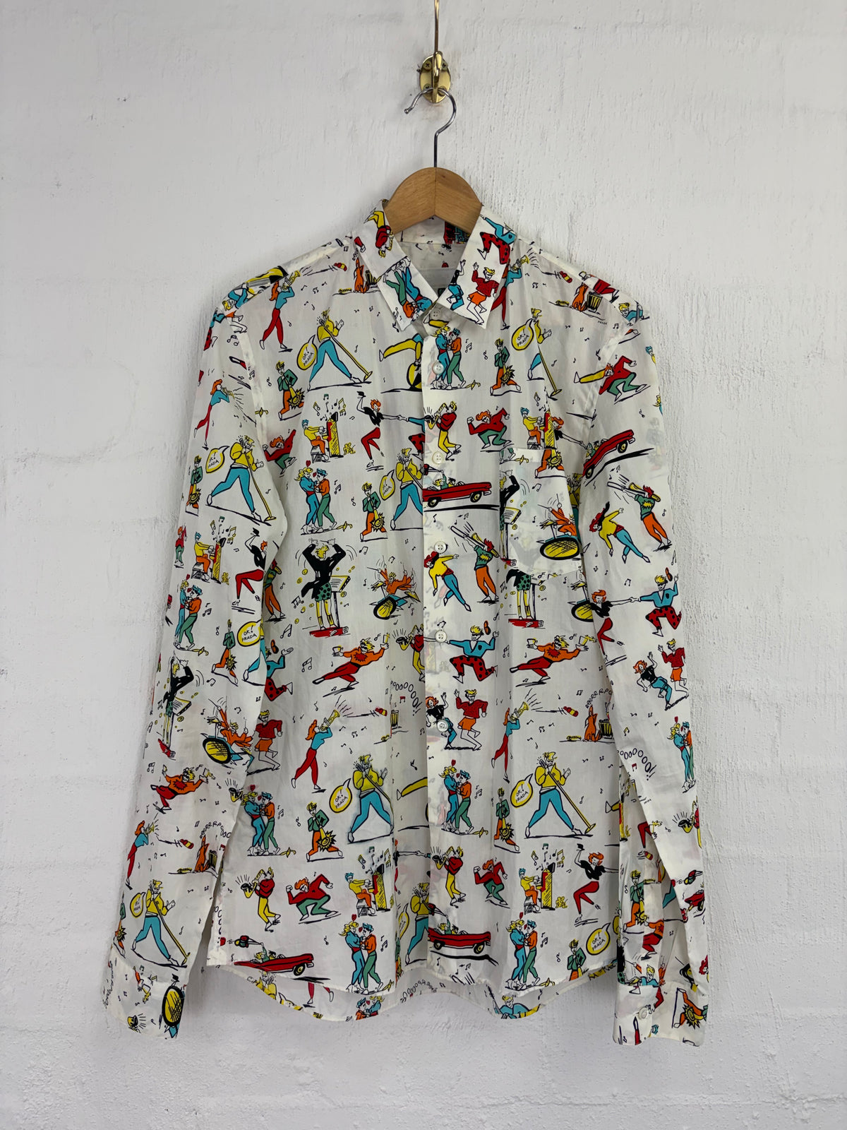 Prada Spring Summer 2012 Dance Americana Illustrated Shirt - 42