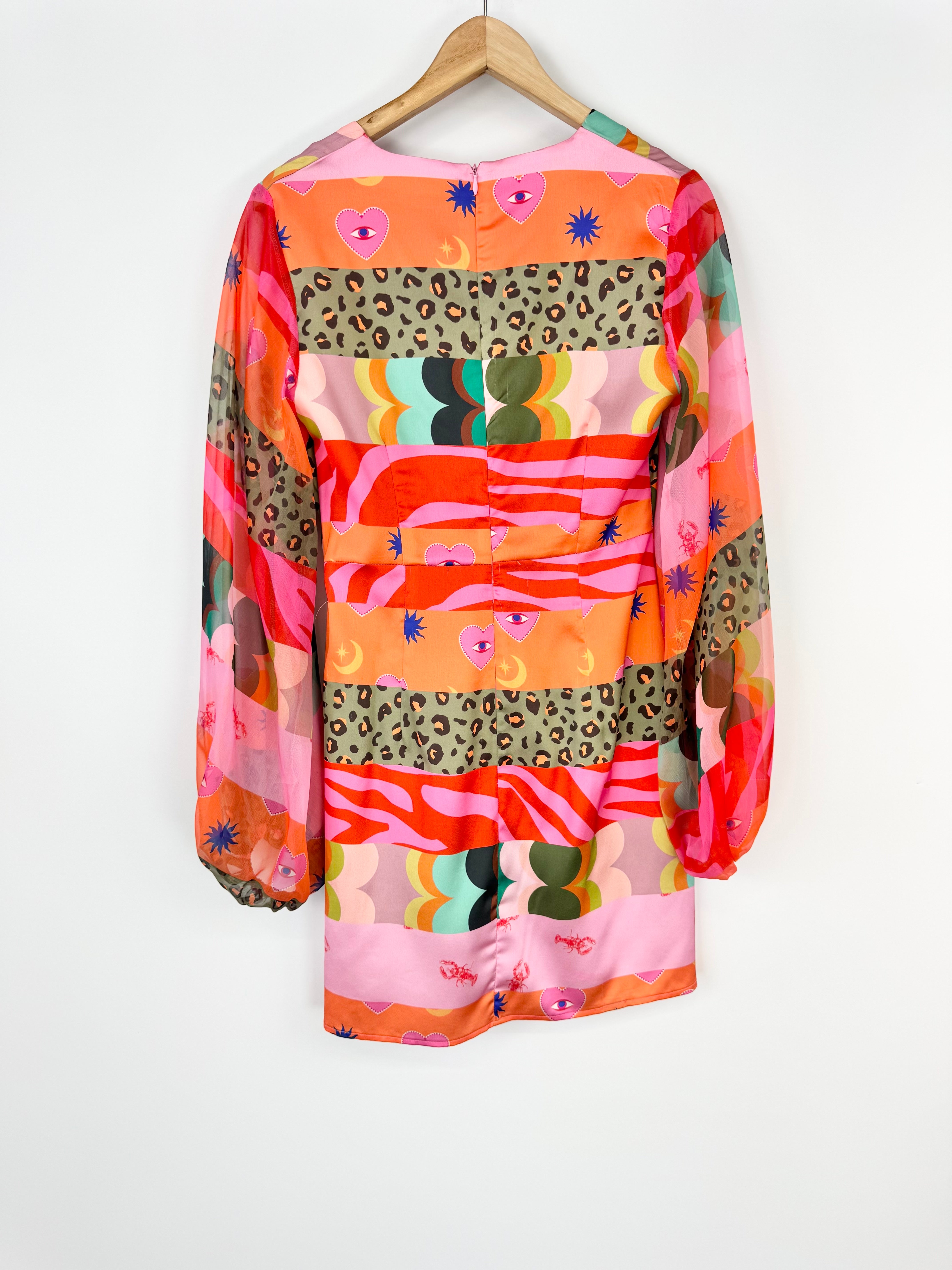 Never Fully Dressed 'Volume Sleeve Panel' Mini Dress - AU10