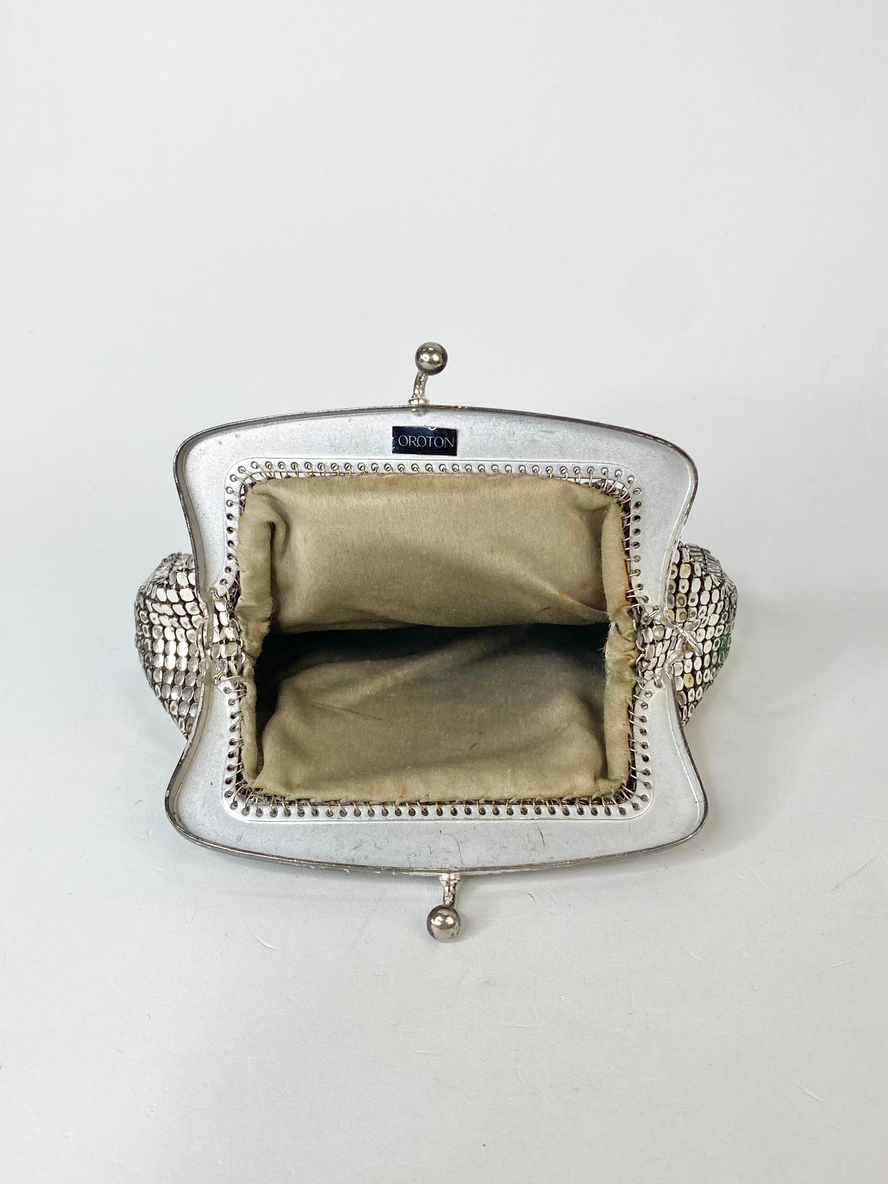 Oroton Silver Glomesh Purse