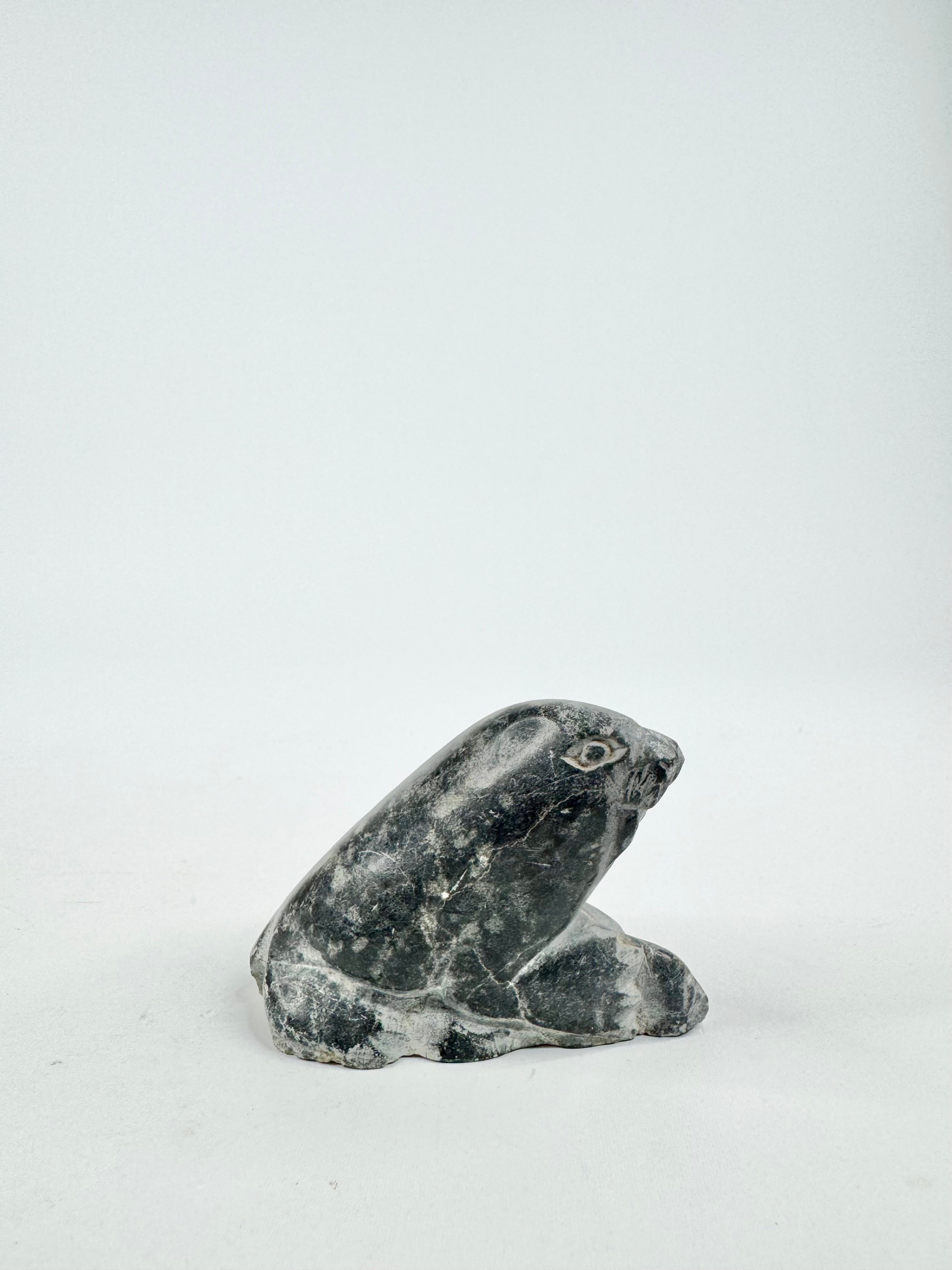 Soapstone Carved Walrus Eskimo Art Canada